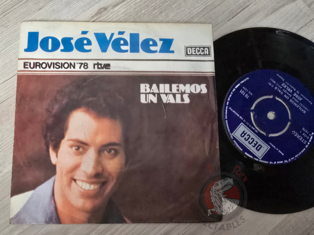 José Vélez – Bailemos Un Vals 7" Turkish Pressing Vinyl Turkey Edition Eurovision