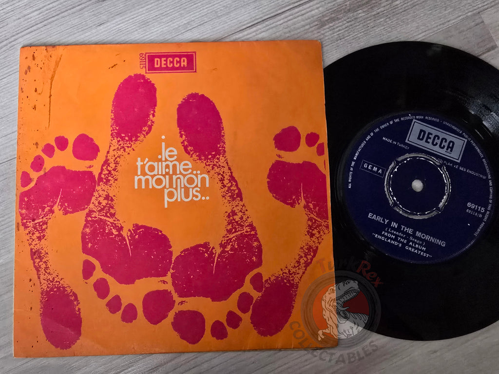 Jane Birkin & Serge Gainsbourg & Vanity Fare – Je T'aime... Moi Non Plus " Turkish Pressing Vinyl Turkey Edition