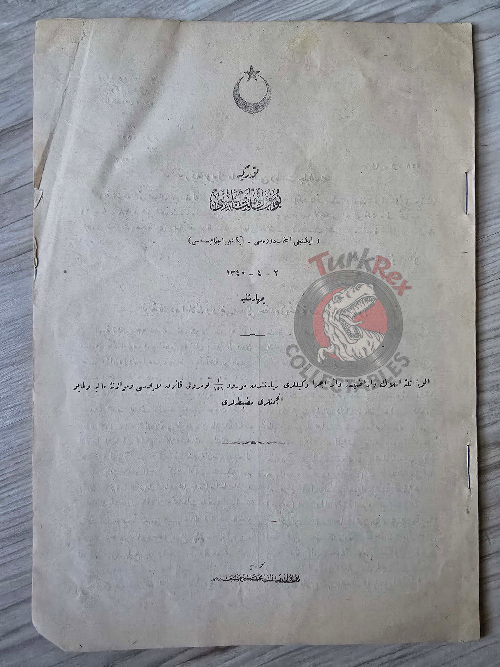 Ottoman Official Parliamentary Record 1924 TBMM Turkey Republic Turkish Lands Kars Batum