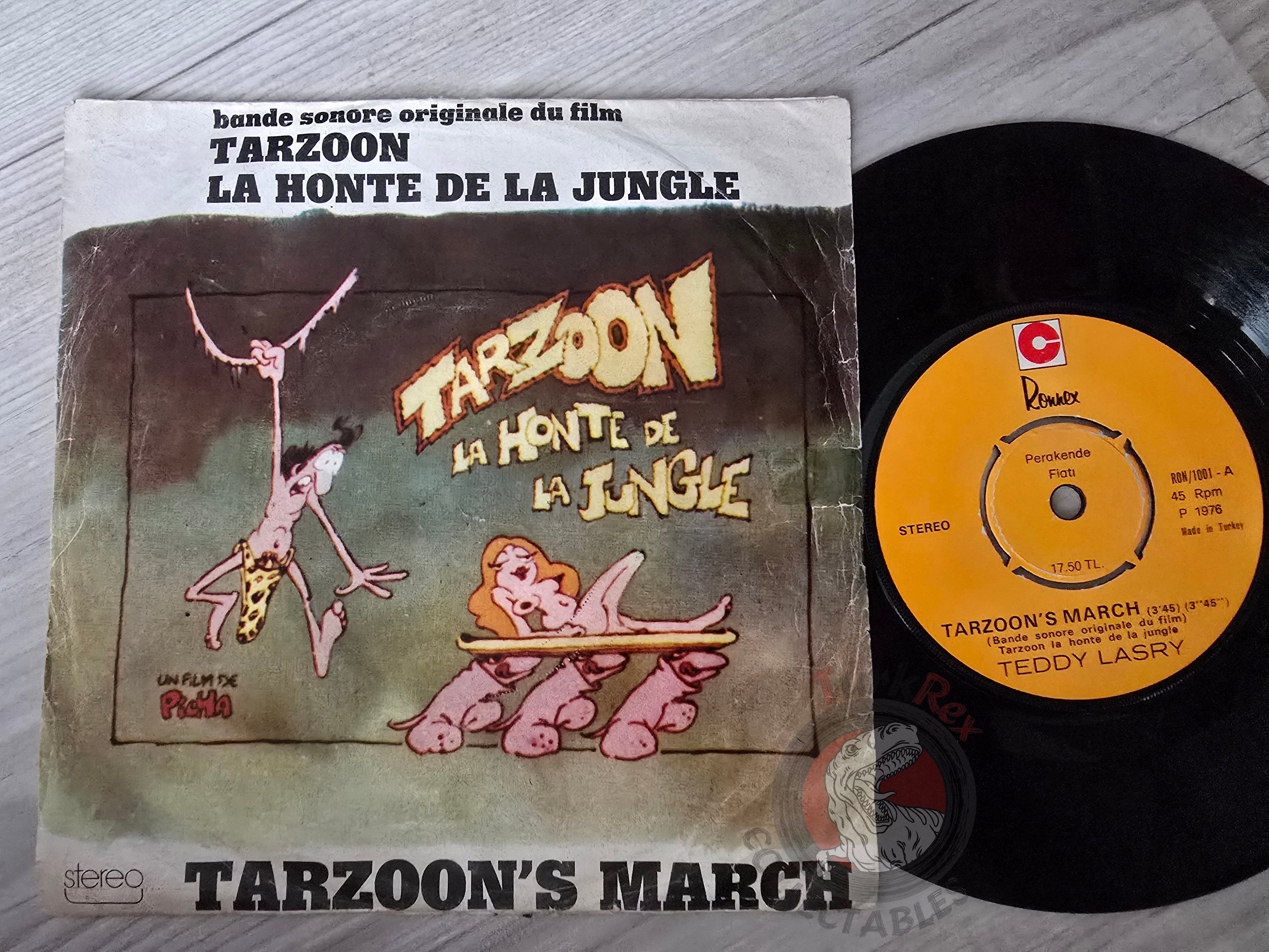 Teddy Lasry – Tarzoon's March 7" Turkish Pressing Vinyl Turkey Edition Tarzan