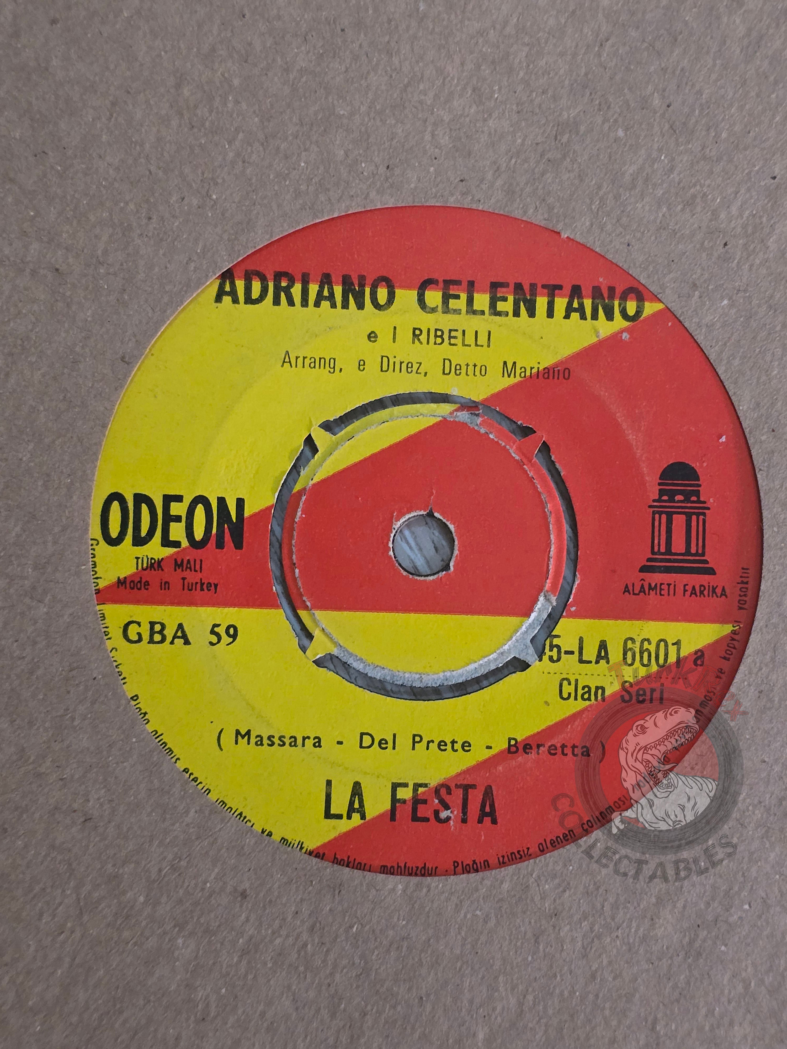 Adriano Celentano – La Festa / Ringo 7" Turkish Pressing Vinyl Turkey Edition
