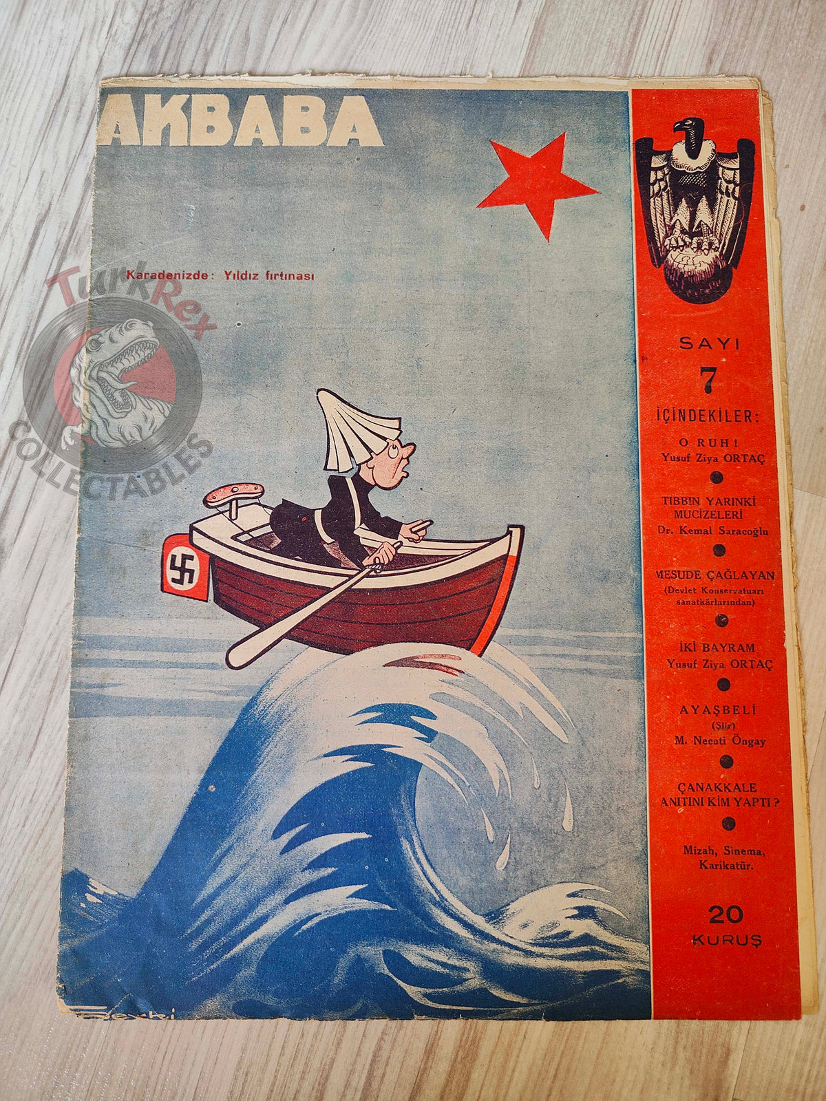 Akbaba 1944 Humor Magazine Turkish Turkey The Black Sea Germany WW2 era United States Madame Butterfly