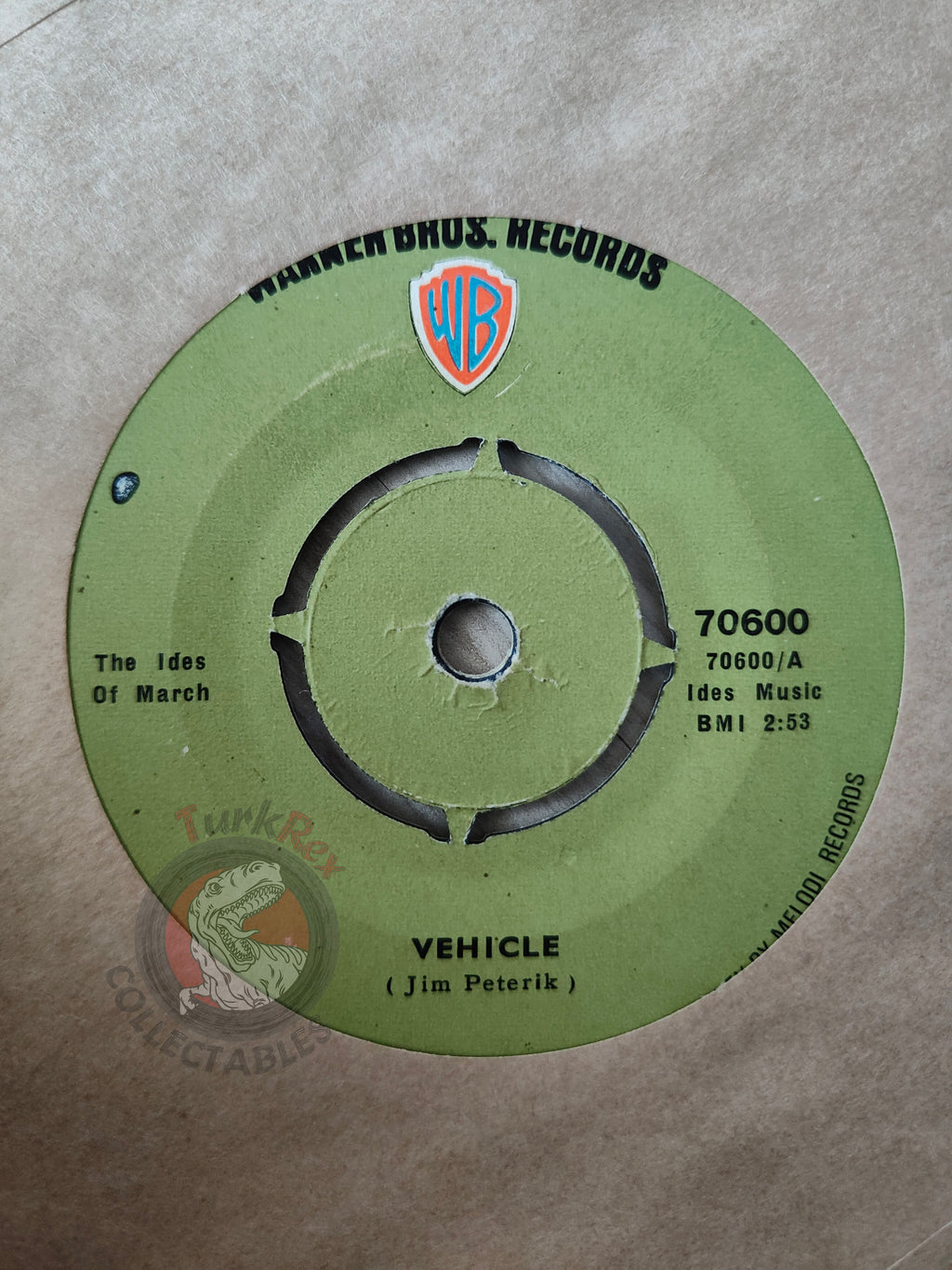 The Ides Of March – Vehicle 7" Turkish Pressing Vinyl Turkey Edition