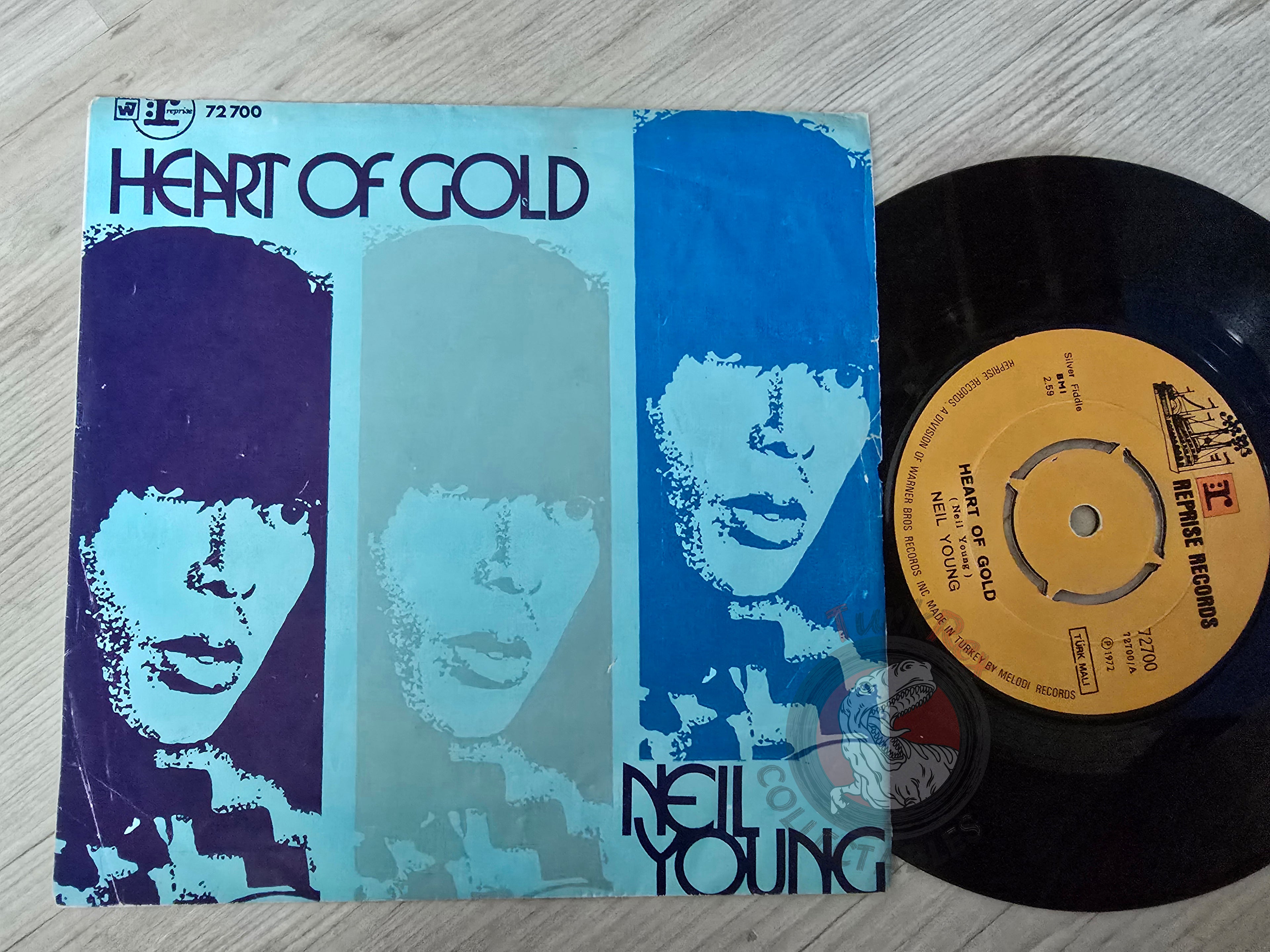 Neil Young ‎– Heart Of Gold 7" Turkish Pressing Vinyl Turkey Edition