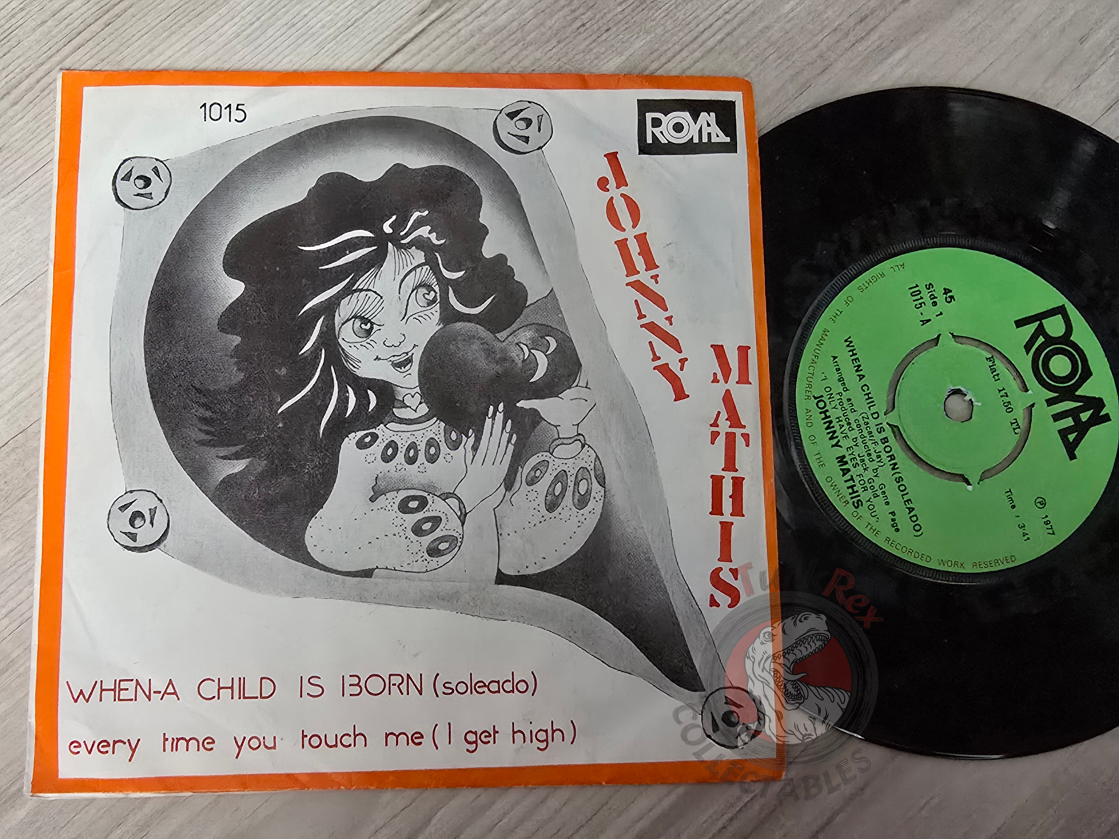 Johnny Mathis – When A Child Is Born (Soleado) 7" Turkish Pressing Vinyl Turkey Edition