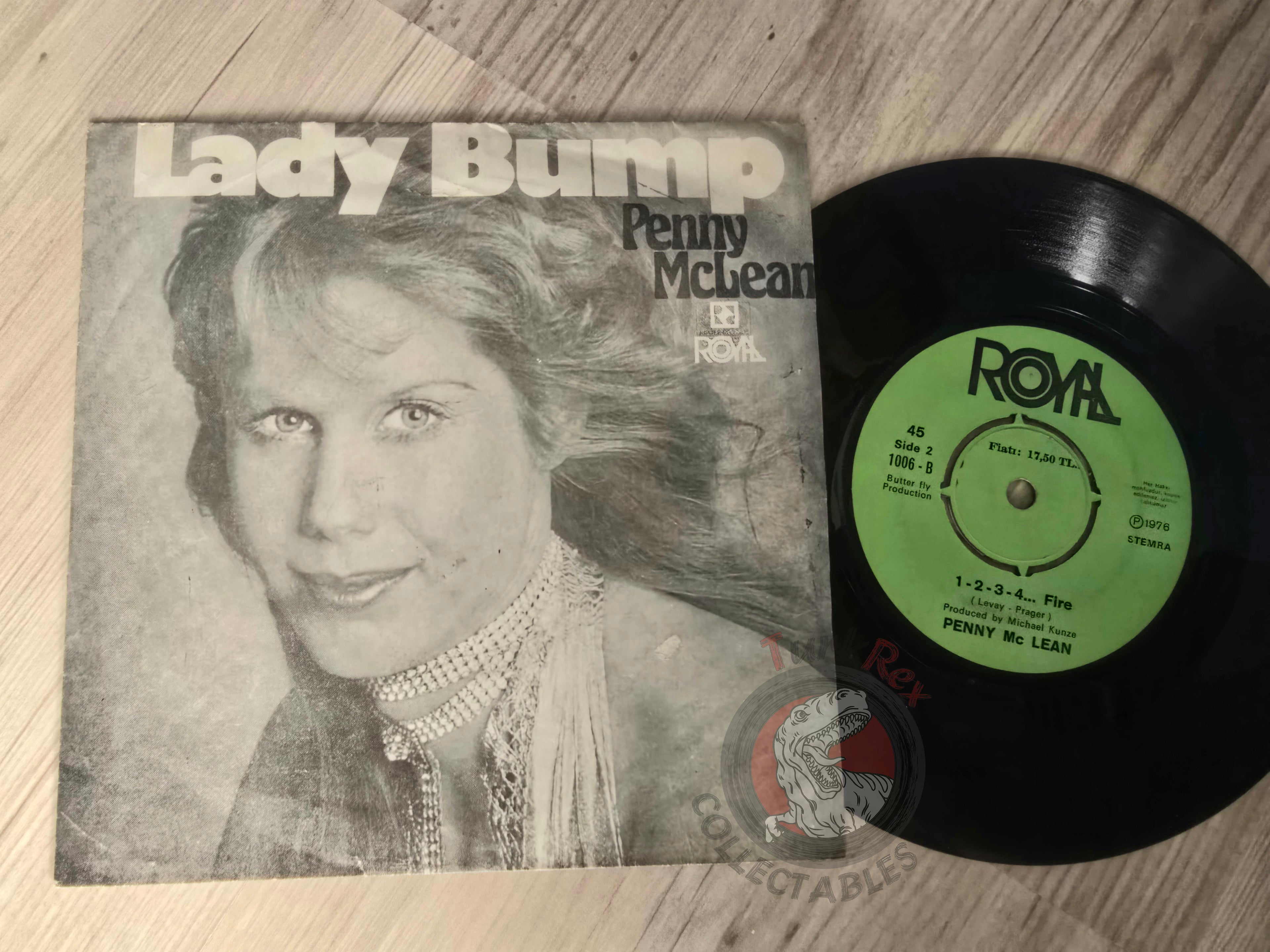 Penny McLean – Lady Bump / 1-2-3-4... Fire 7" Turkish Pressing Vinyl Turkey Edition