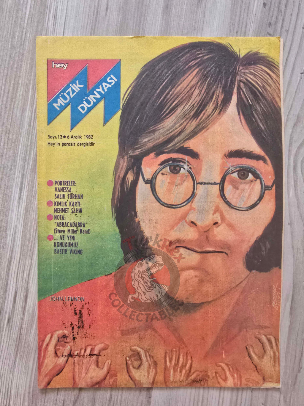 Hey Music World 1982 John Lennon Turkish Mag Turkey Beatles Steve Miller Band Hagar the Horrible Vanessa