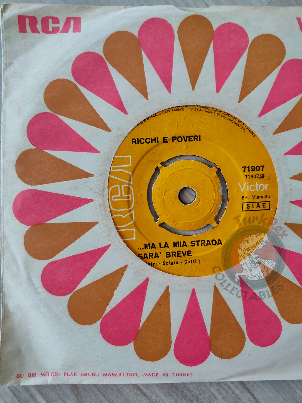 Ricchi E Poveri – Che Sarà 7" Turkish Pressing Vinyl Turkey Edition Sanremo