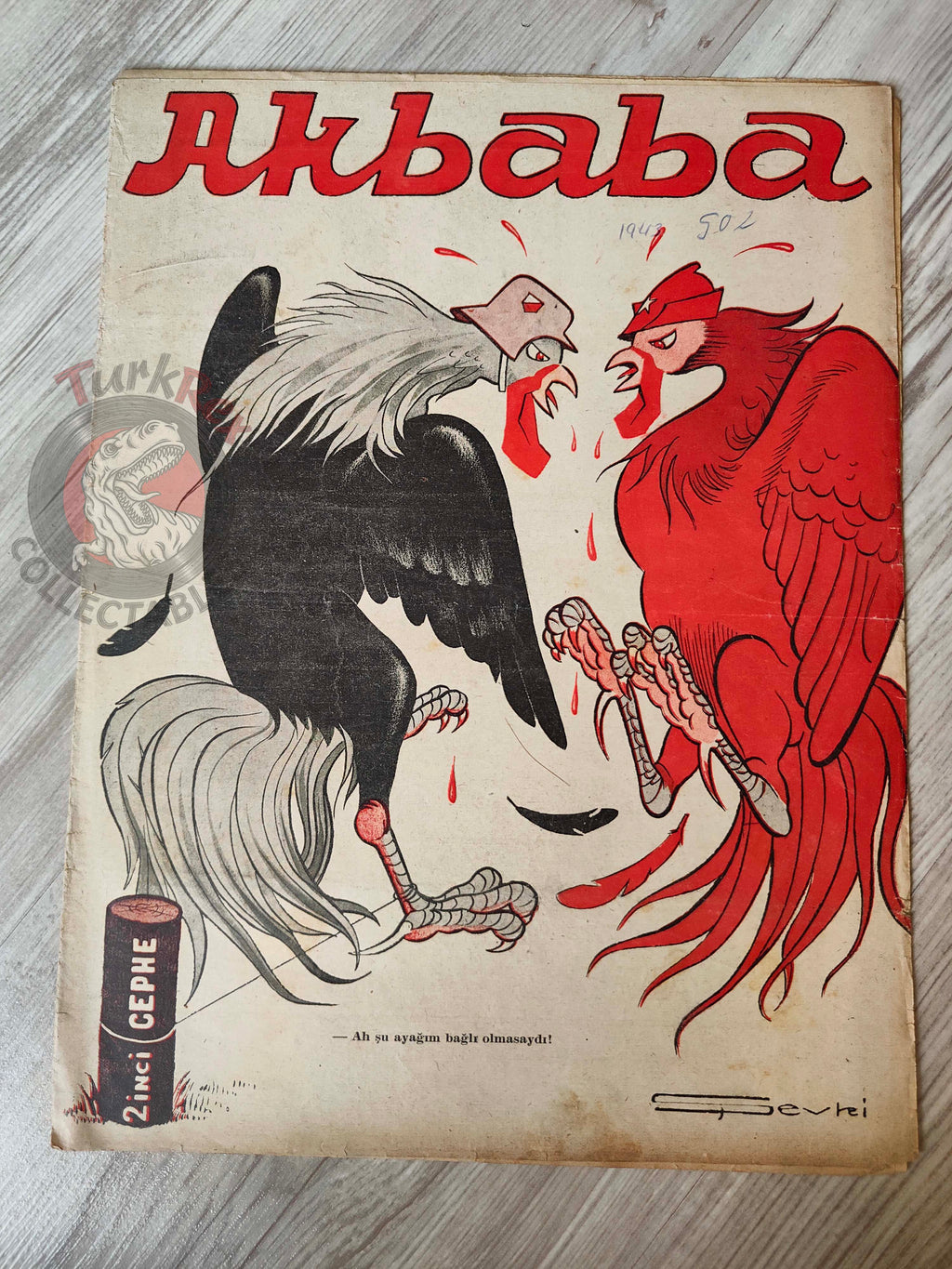 Akbaba 1943 Humor Magazine Turkish Turkey Germany Russia WW2 era Japan Bulgaria