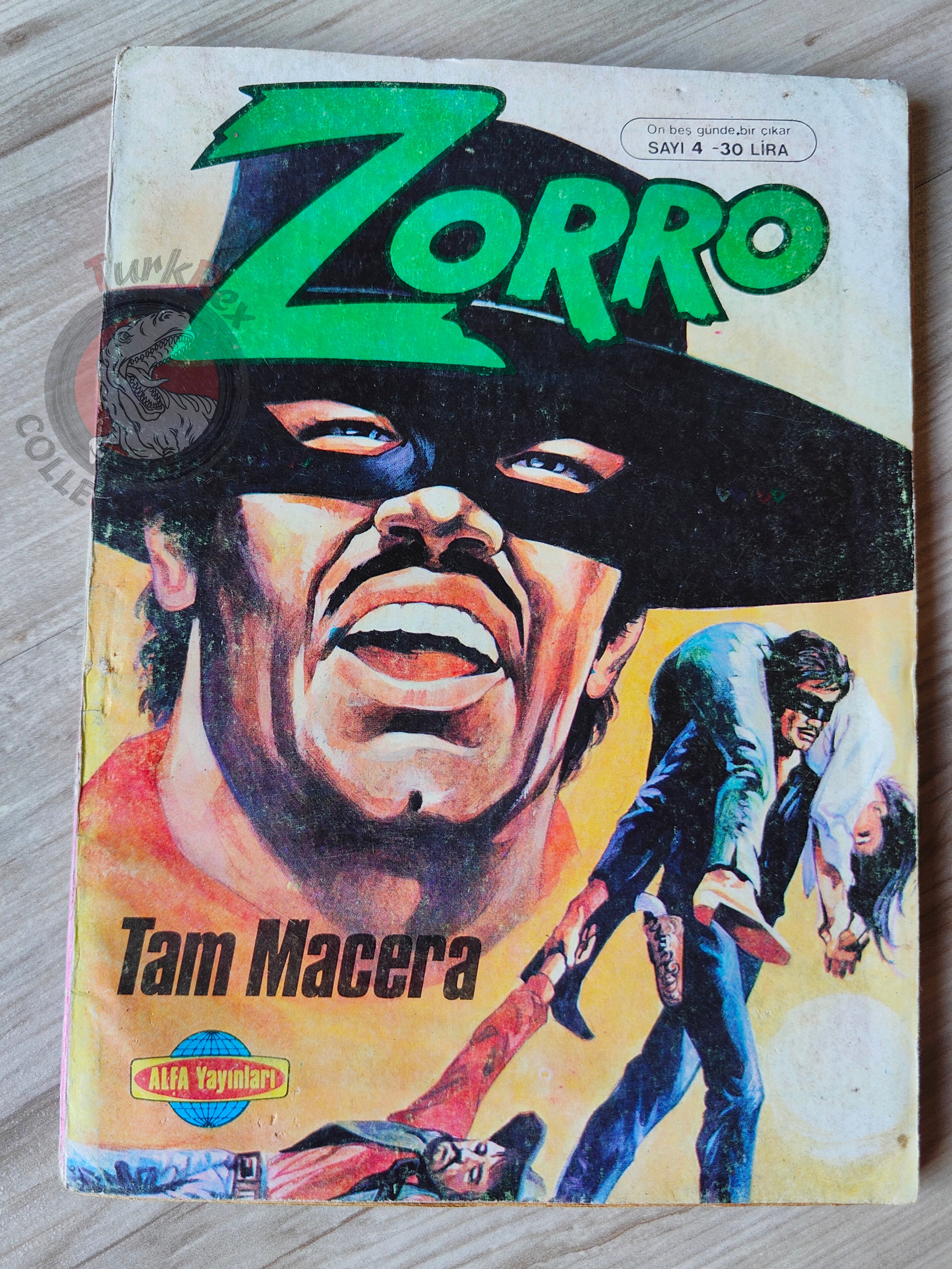 Zorro #4 1980s Turkish Comic Turkey Il Segno di Zorro Hondo