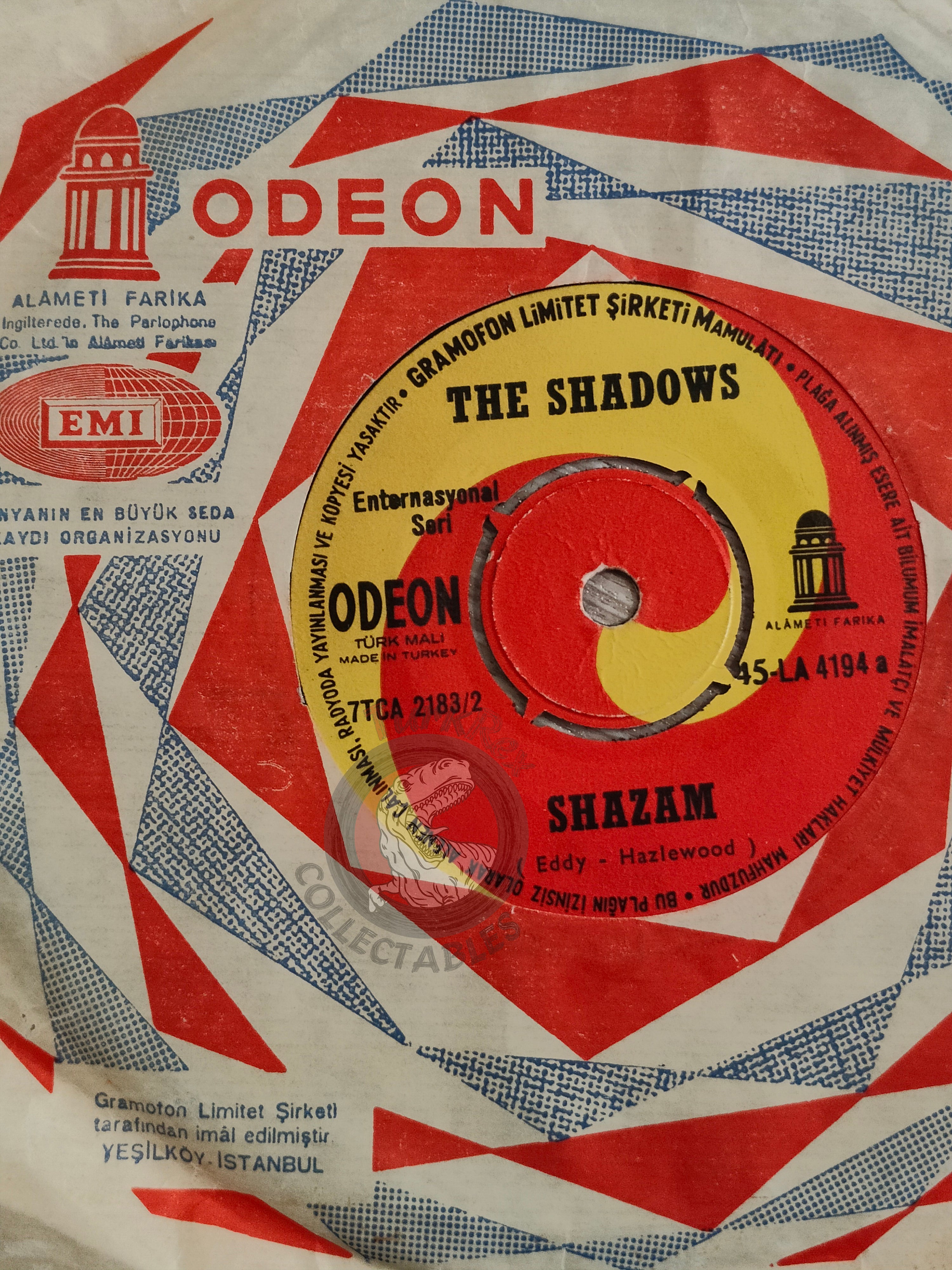 The Shadows – Shazam 7" Turkish Pressing Vinyl Turkey Edition