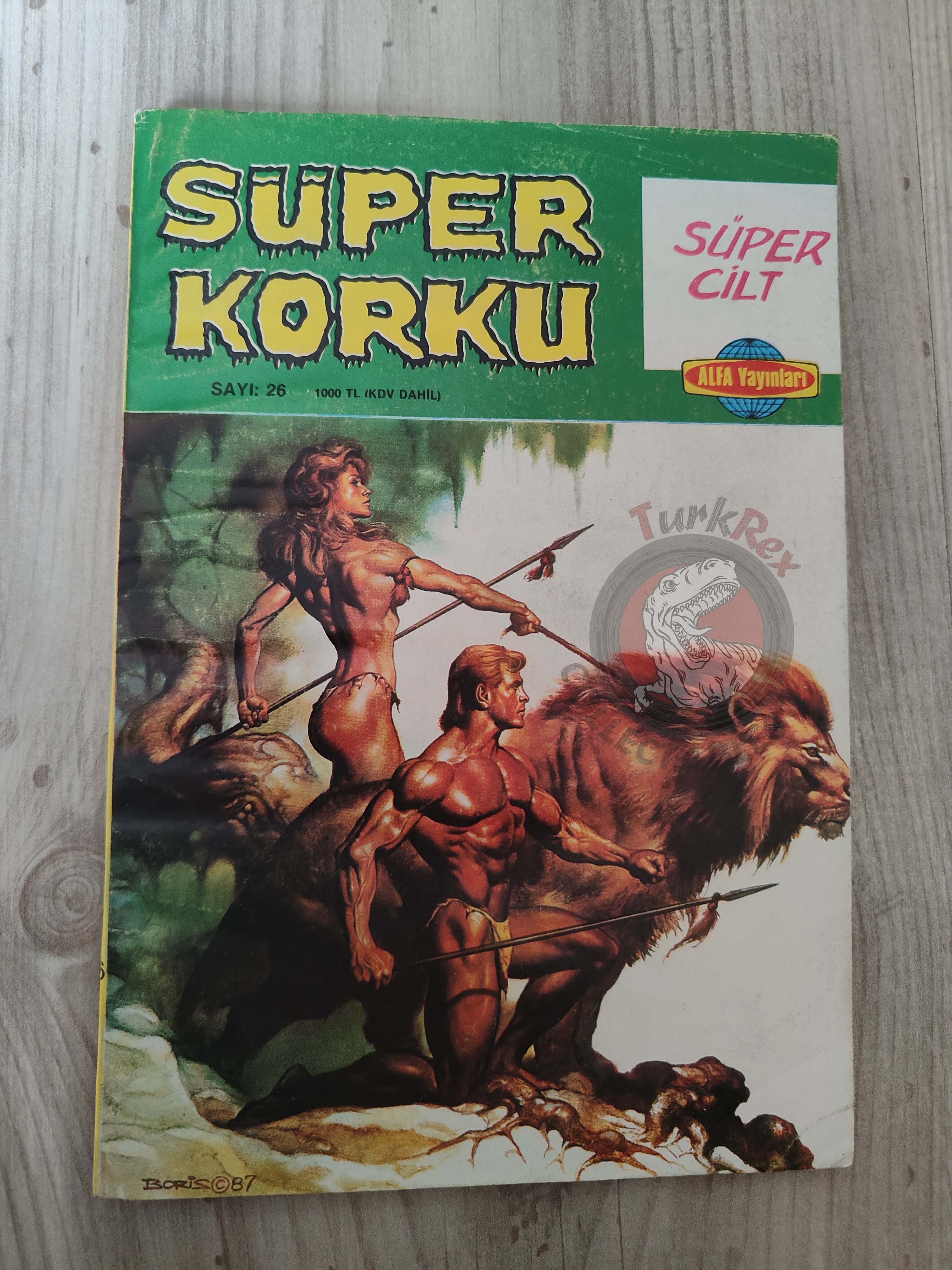 Süper Korku Cilt #26 late 80s Turkish Comic Turkey Warren Creepy Eerie Boris Vallejo