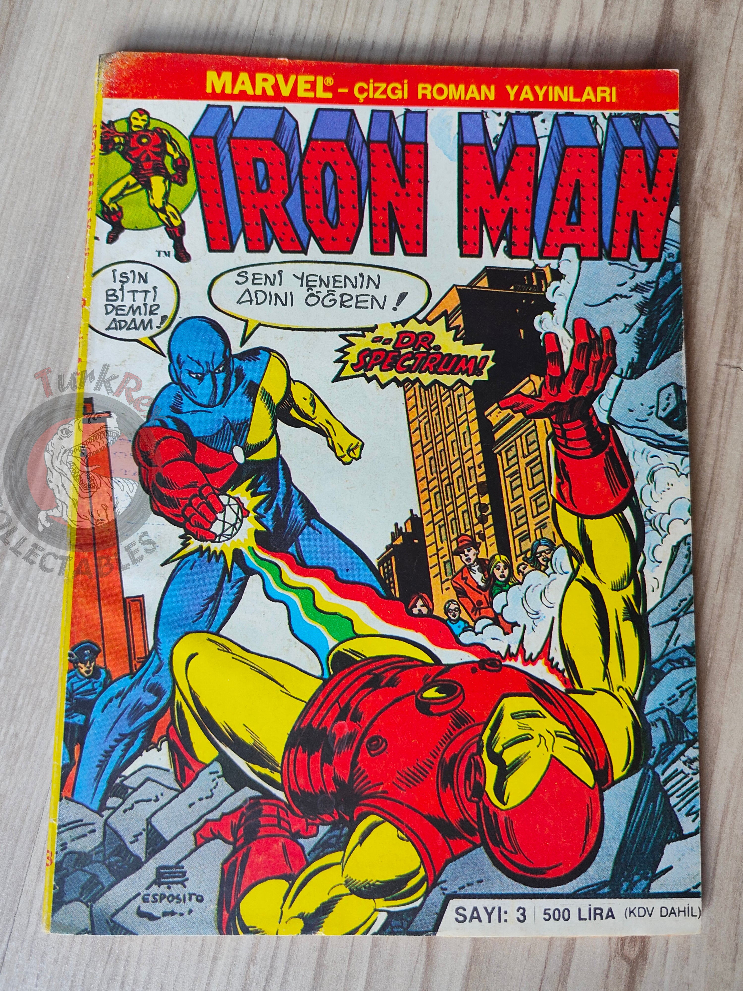 Iron Man #3 1988 Turkish Comic Turkey cover #63 inside #62 #63 #64