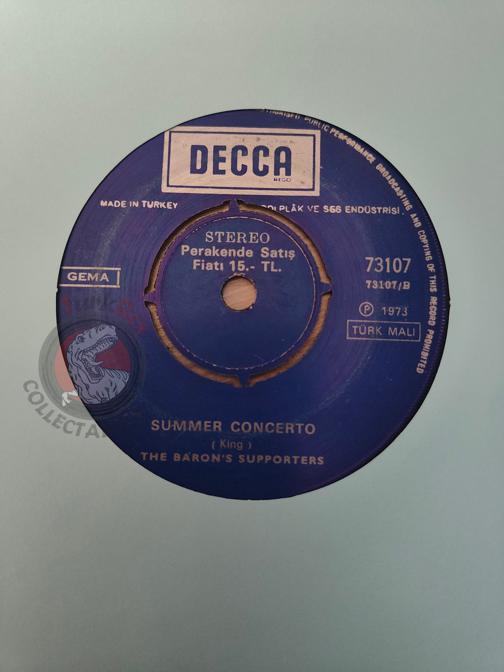 The Baron's Supporters – The Return Of The Red Baron 7" Turkish Pressing Vinyl Turkey Edition