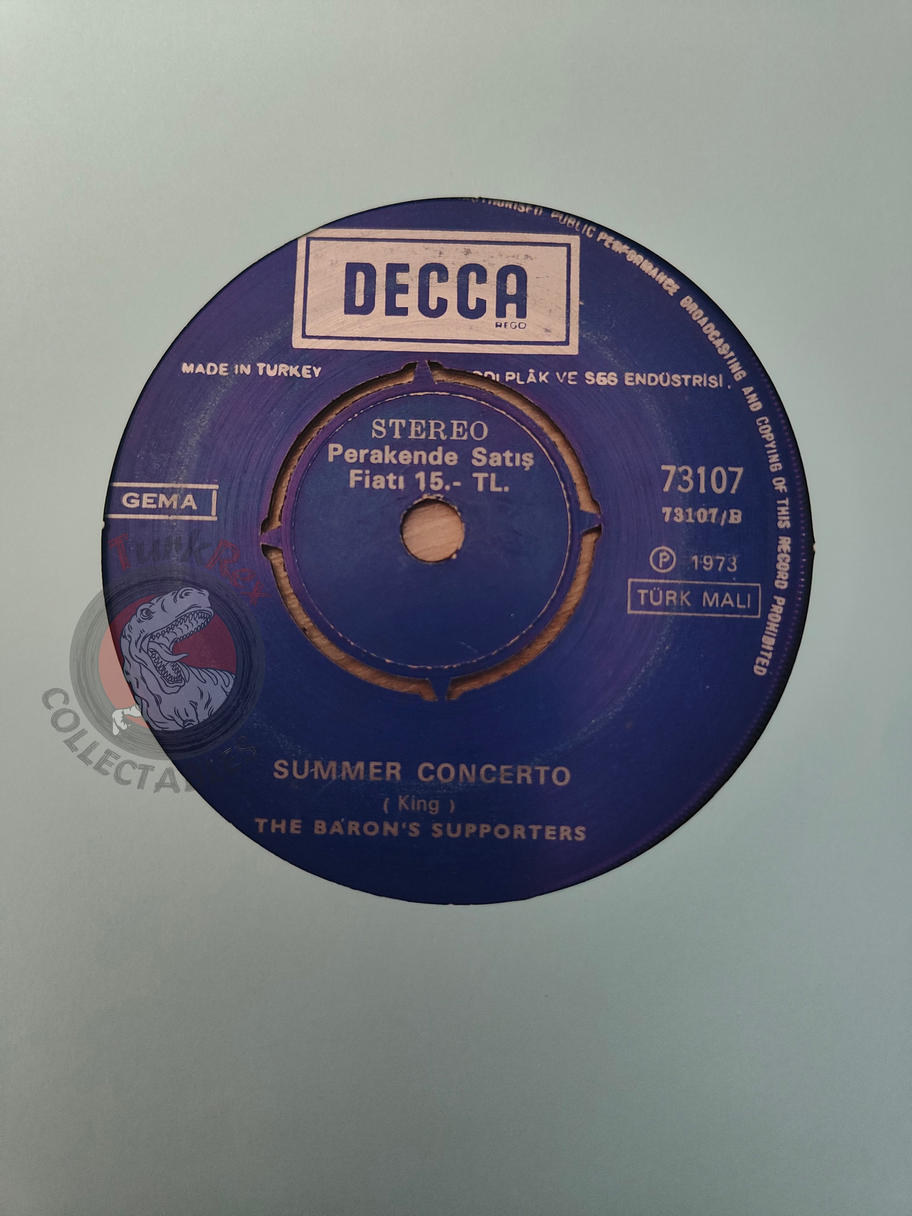 The Baron's Supporters – The Return Of The Red Baron 7" Turkish Pressing Vinyl Turkey Edition