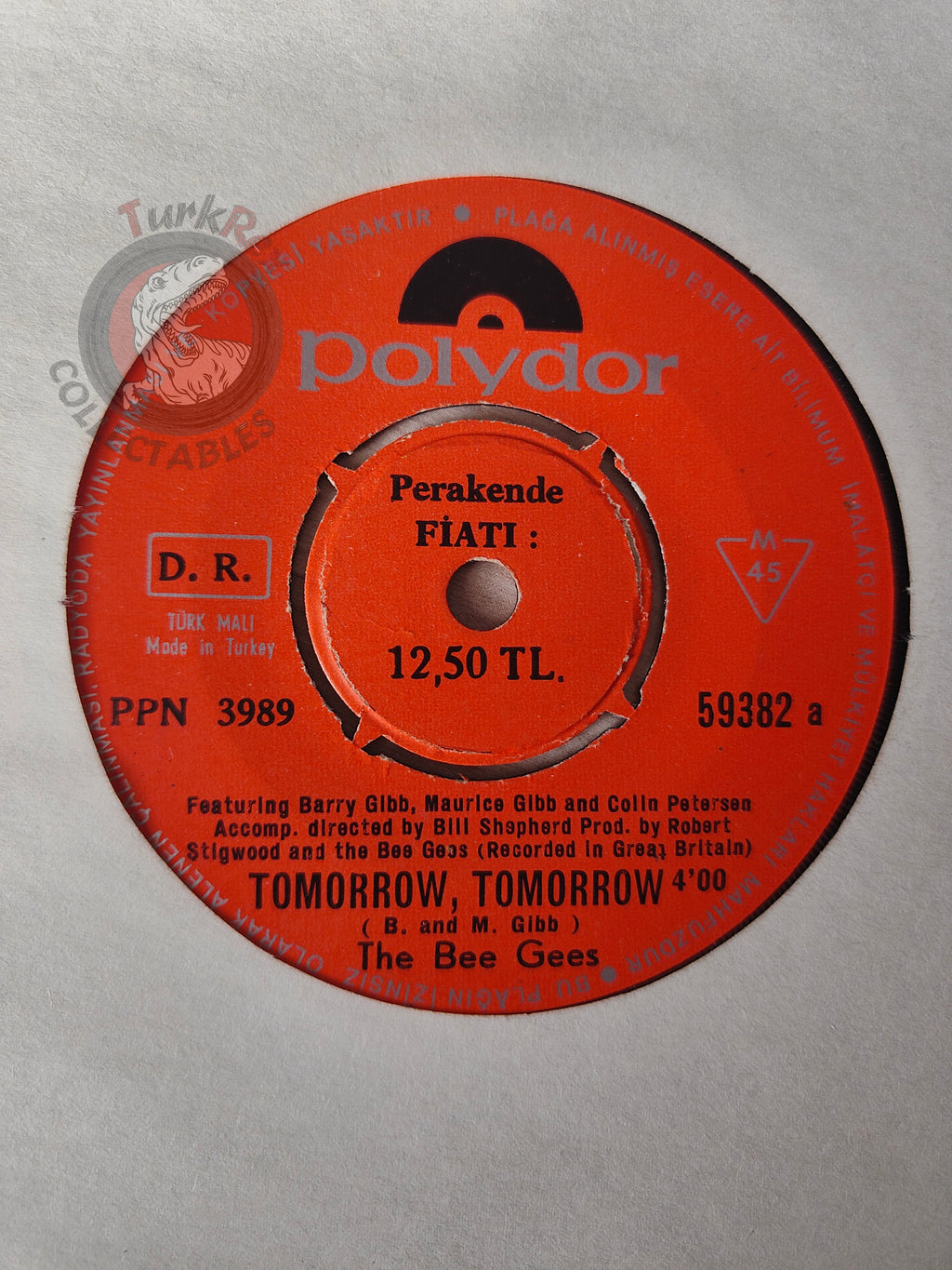 The Bee Gees –Tomorrow, Tomorrow 7" Turkish Pressing Vinyl Turkey Edition