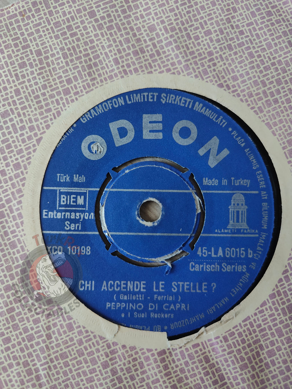 Peppino Di Capri E I Suoi Rockers – Piccatura 7" Turkish Pressing Vinyl Turkey Edition
