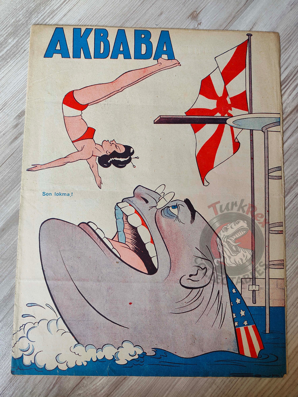 Akbaba 1944 Humor Magazine Turkish Turkey Franklin D. Roosevelt Japan WW2 era Germany