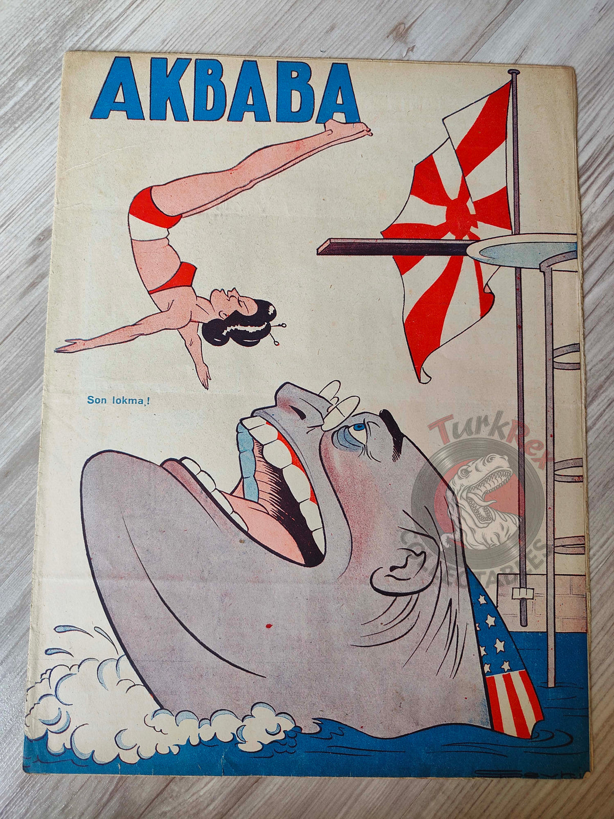 Akbaba 1944 Humor Magazine Turkish Turkey Franklin D. Roosevelt Japan WW2 era Germany