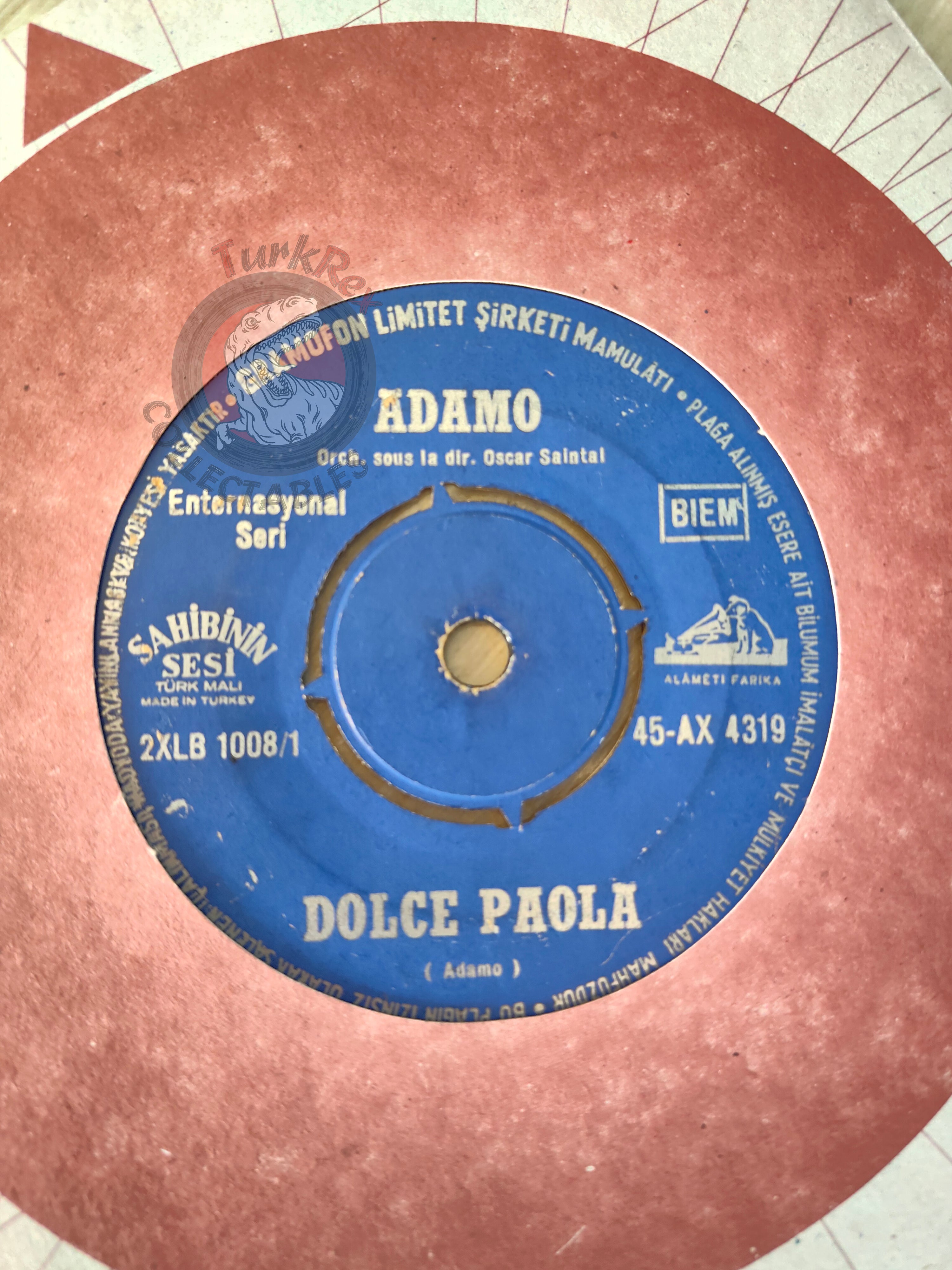 Adamo – La Nuit 7" Turkish Pressing Vinyl Turkey Edition