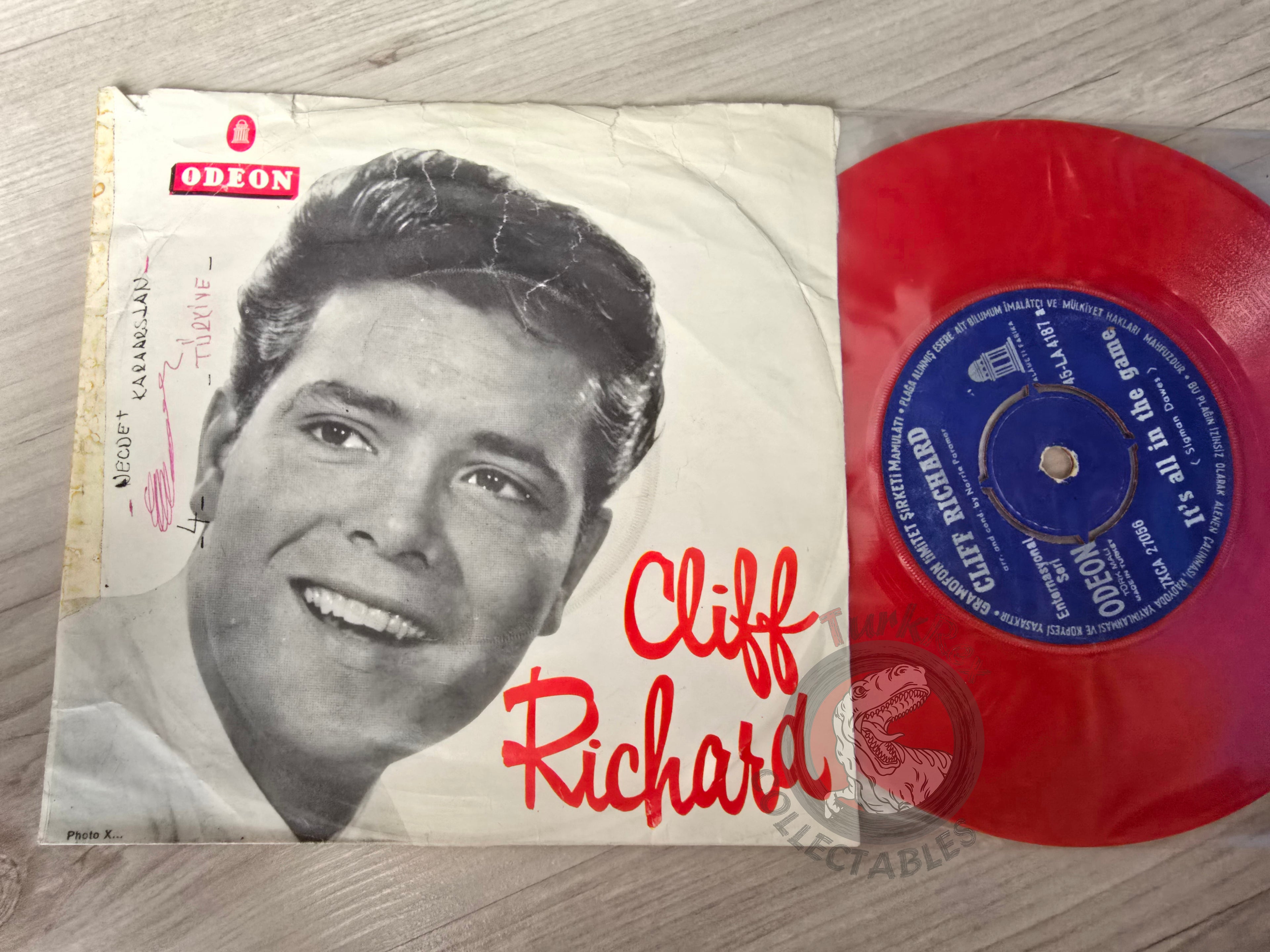 Cliff Richard And The Shadows – It's All In The Game 7" Turkish Pressing Red Vinyl Turkey Edition