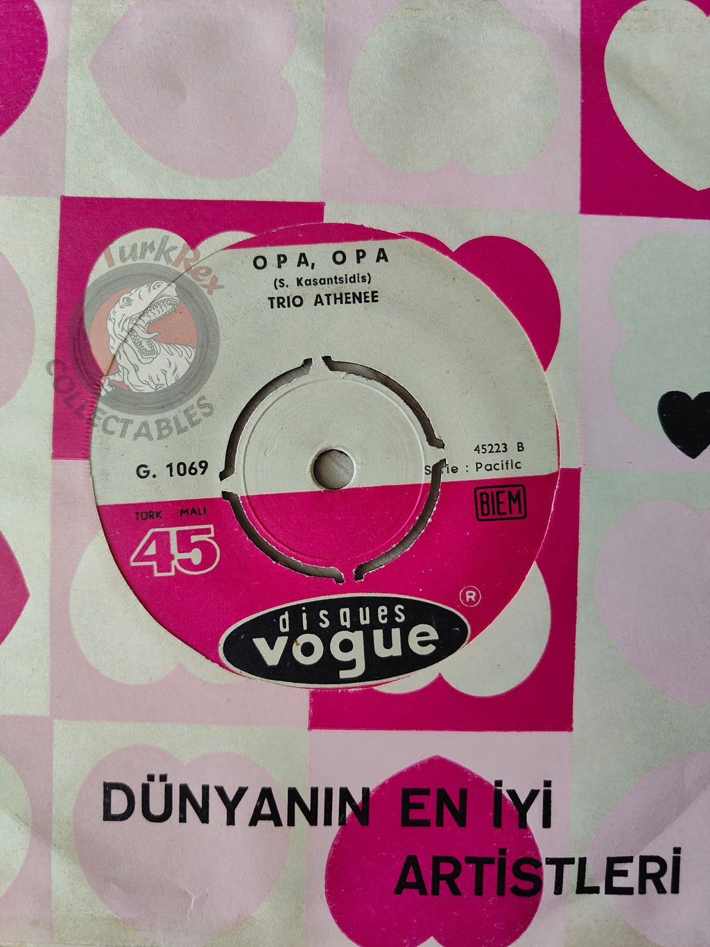 Trio Athénée – Opa Opa 7" Turkish Pressing Vinyl Turkey Edition