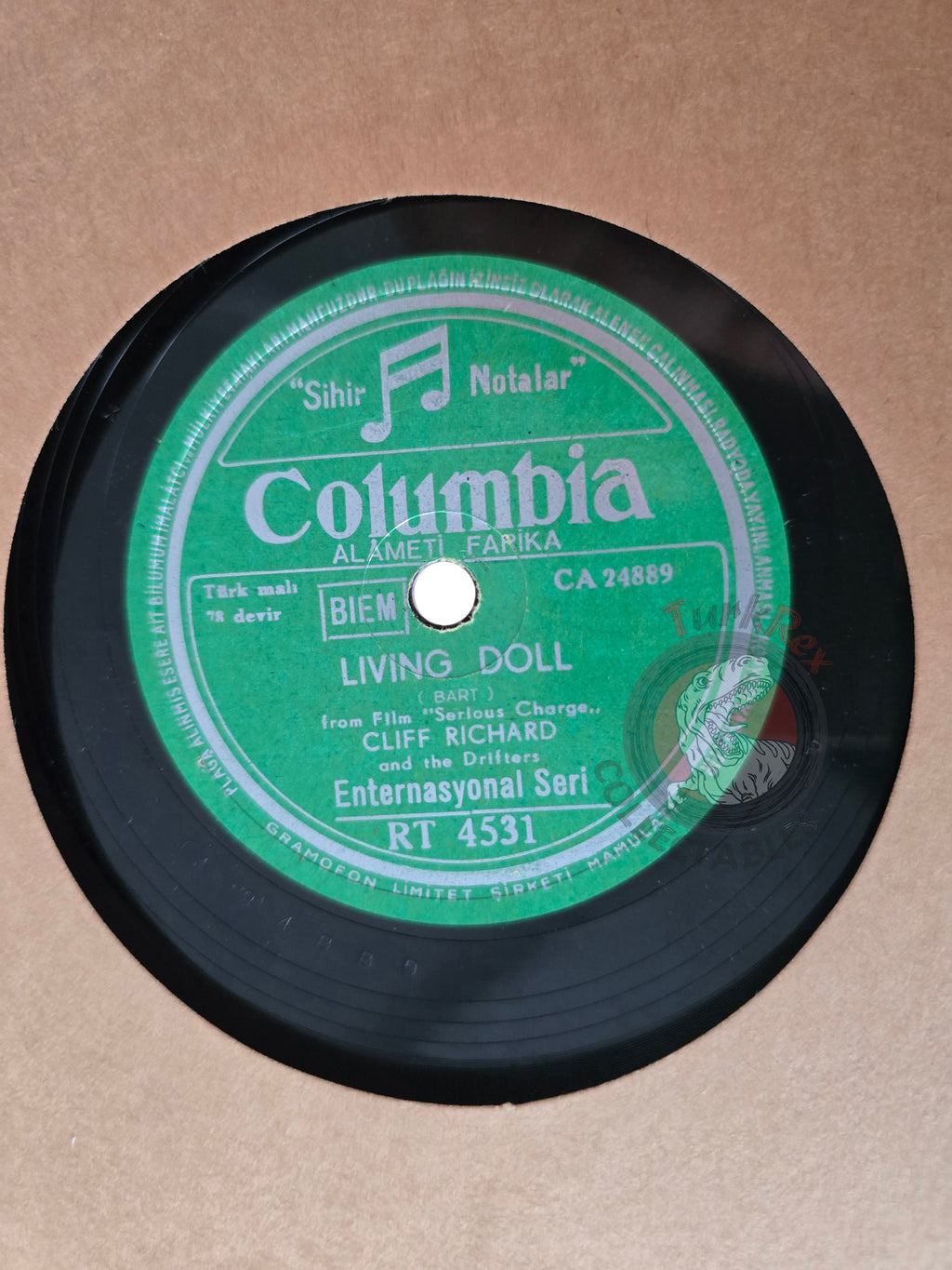 Cliff Richard The Drifters - Living Doll Turkish Pressing Shellac Turkey Edition