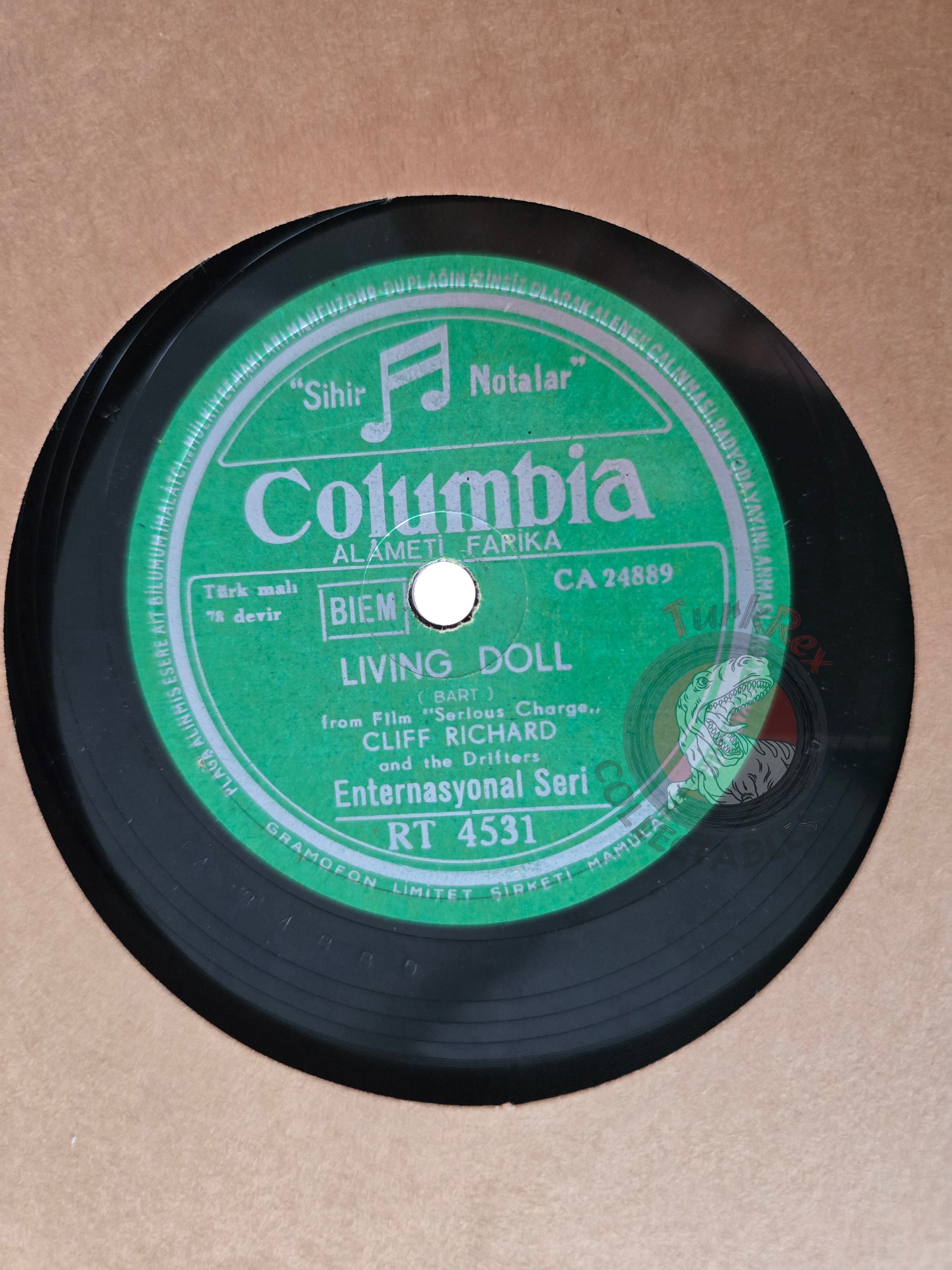 Cliff Richard The Drifters - Living Doll Turkish Pressing Shellac Turkey Edition