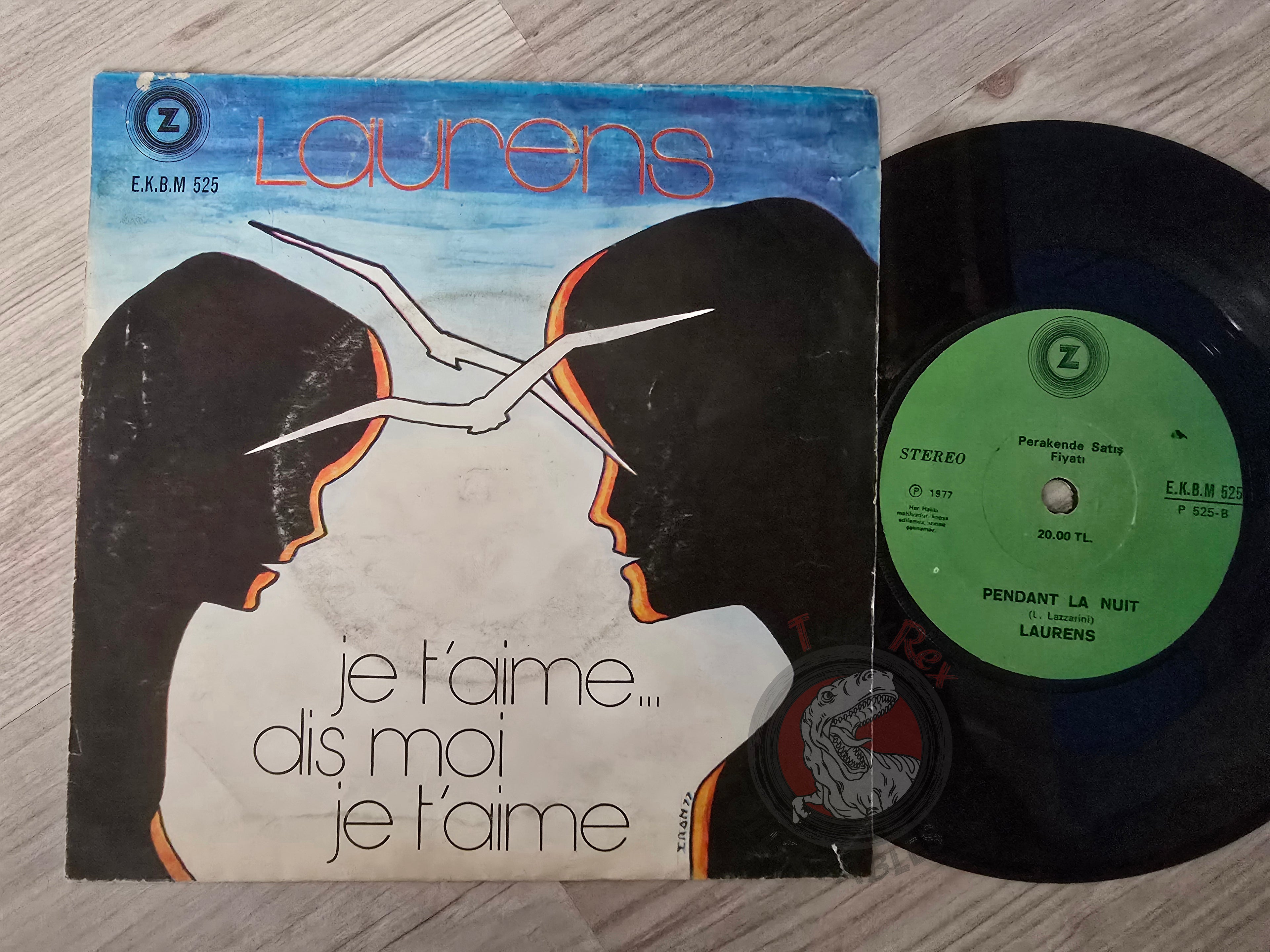 Laurens – Je T'Aime...Dis Moi Je T'Aime 7" Turkish Pressing Vinyl Turkey Edition