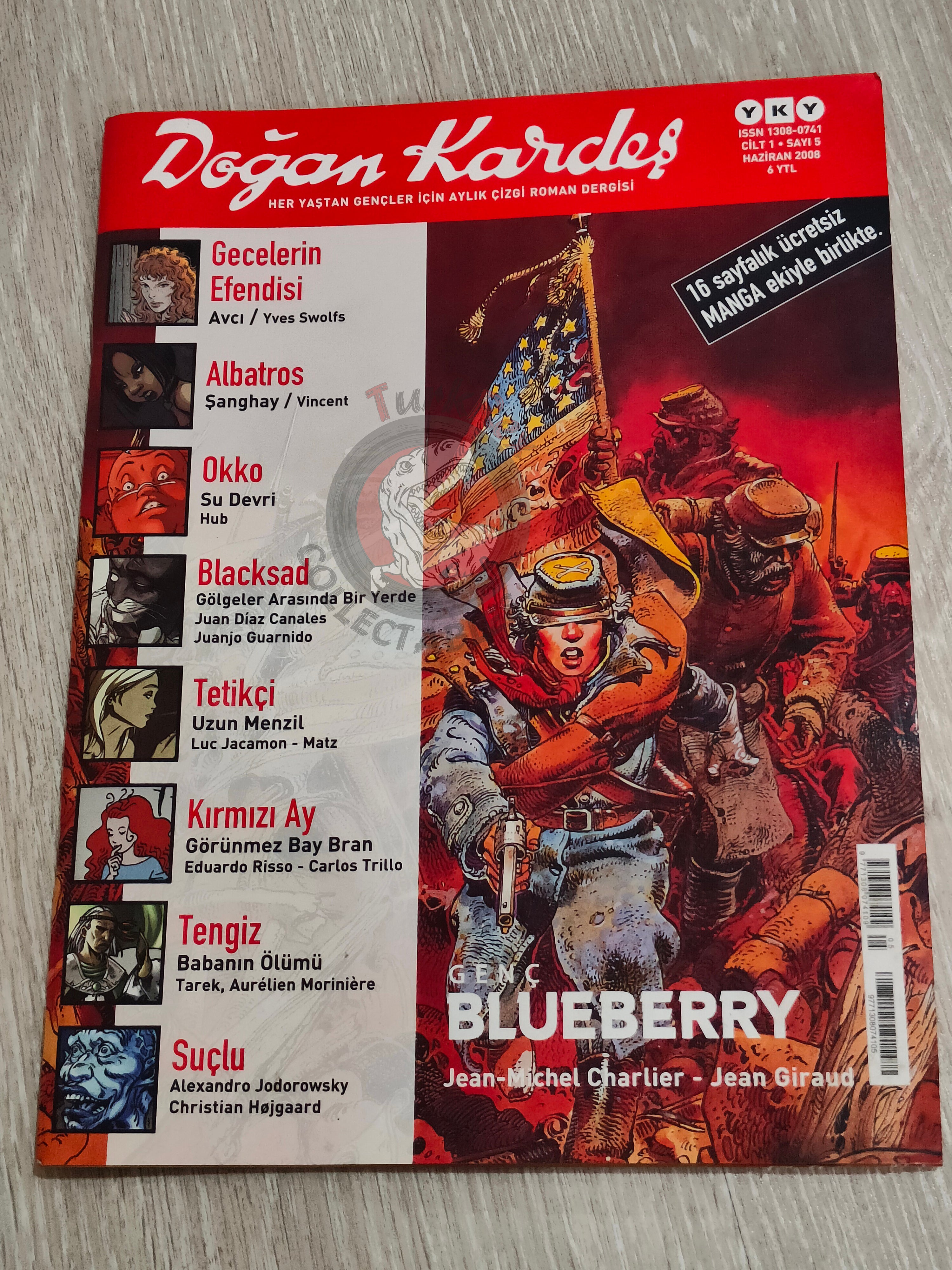 Doğan Kardeş 2008 Magazine #5 Turkish Comic Turkey Blueberry, Blacksad, Okko