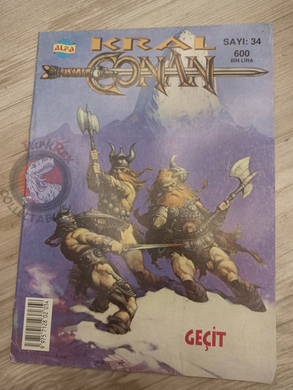 Kral Conan #34 King Conan #26 #27 Turkish Comic Turkey Frank Frazetta Prince Conn