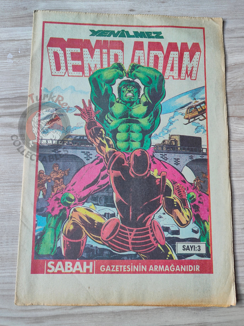 Iron Man #3 Demir Adam 1989 Turkish Comic Turkey #130 #131 Newspaper Giveaway