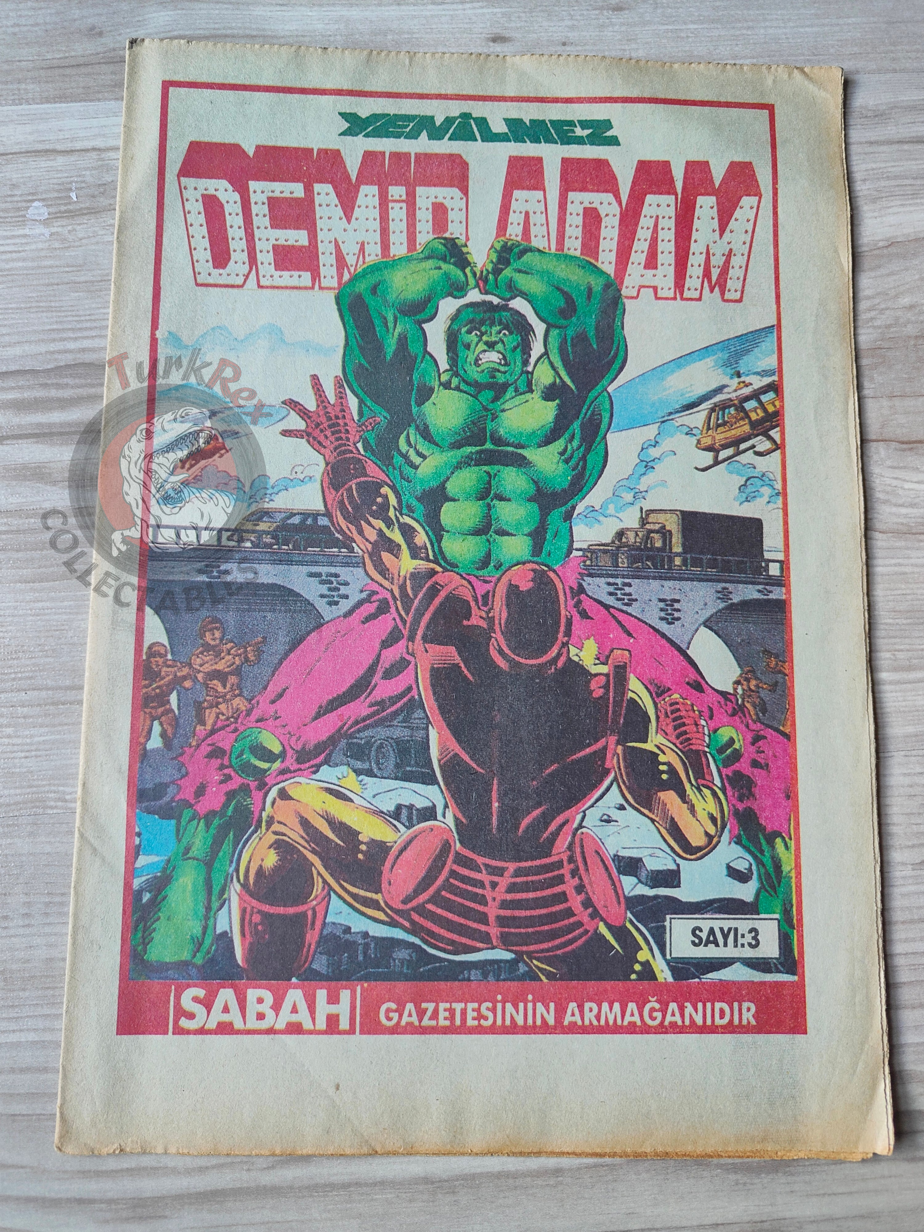 Iron Man #3 Demir Adam 1989 Turkish Comic Turkey #130 #131 Newspaper Giveaway