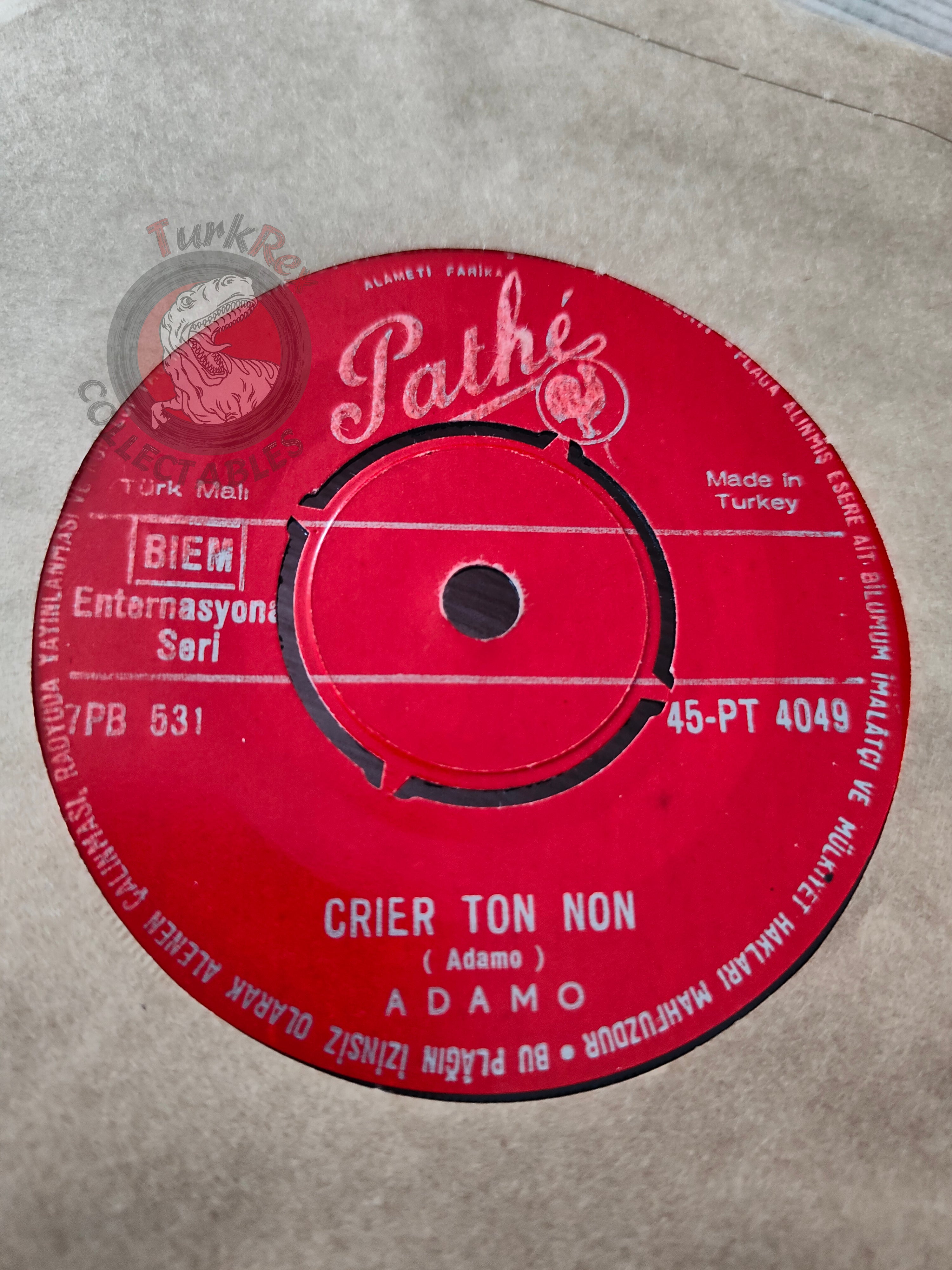 Adamo – N'est -Ce Pas Merveilleux 7" Turkish Pressing Vinyl Turkey Edition