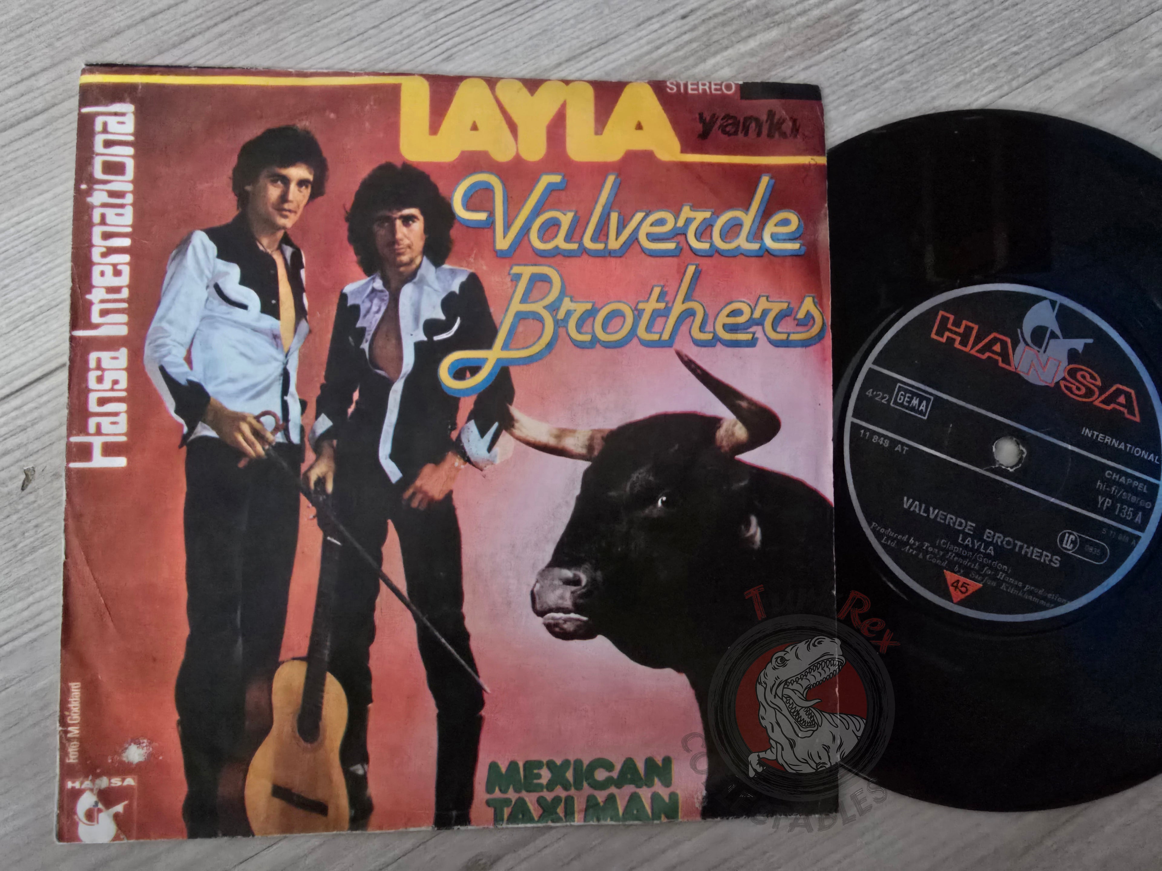 Valverde Brothers – Layla 7" Turkish Pressing Vinyl Turkey Edition