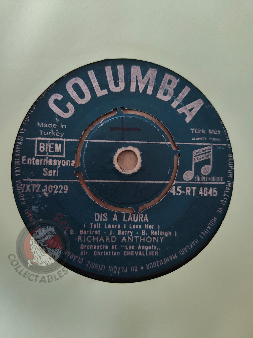Richard Anthony – Ya Ya Twist 7" Turkish Pressing Vinyl Turkey Edition