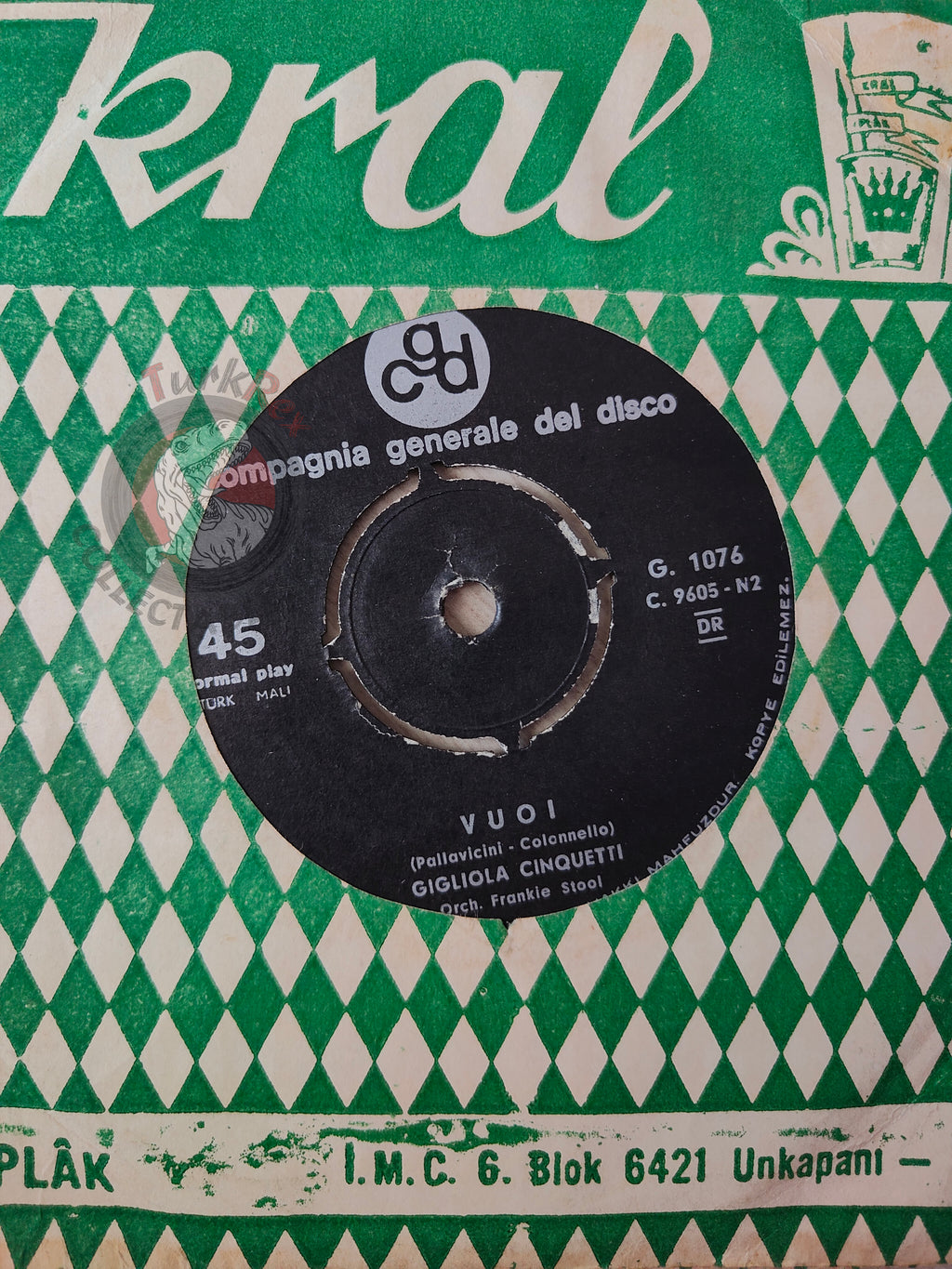 Gigliola Cinquetti – Dio, Come Ti Amo 7" Turkish Pressing Vinyl Turkey Edition Sanremo