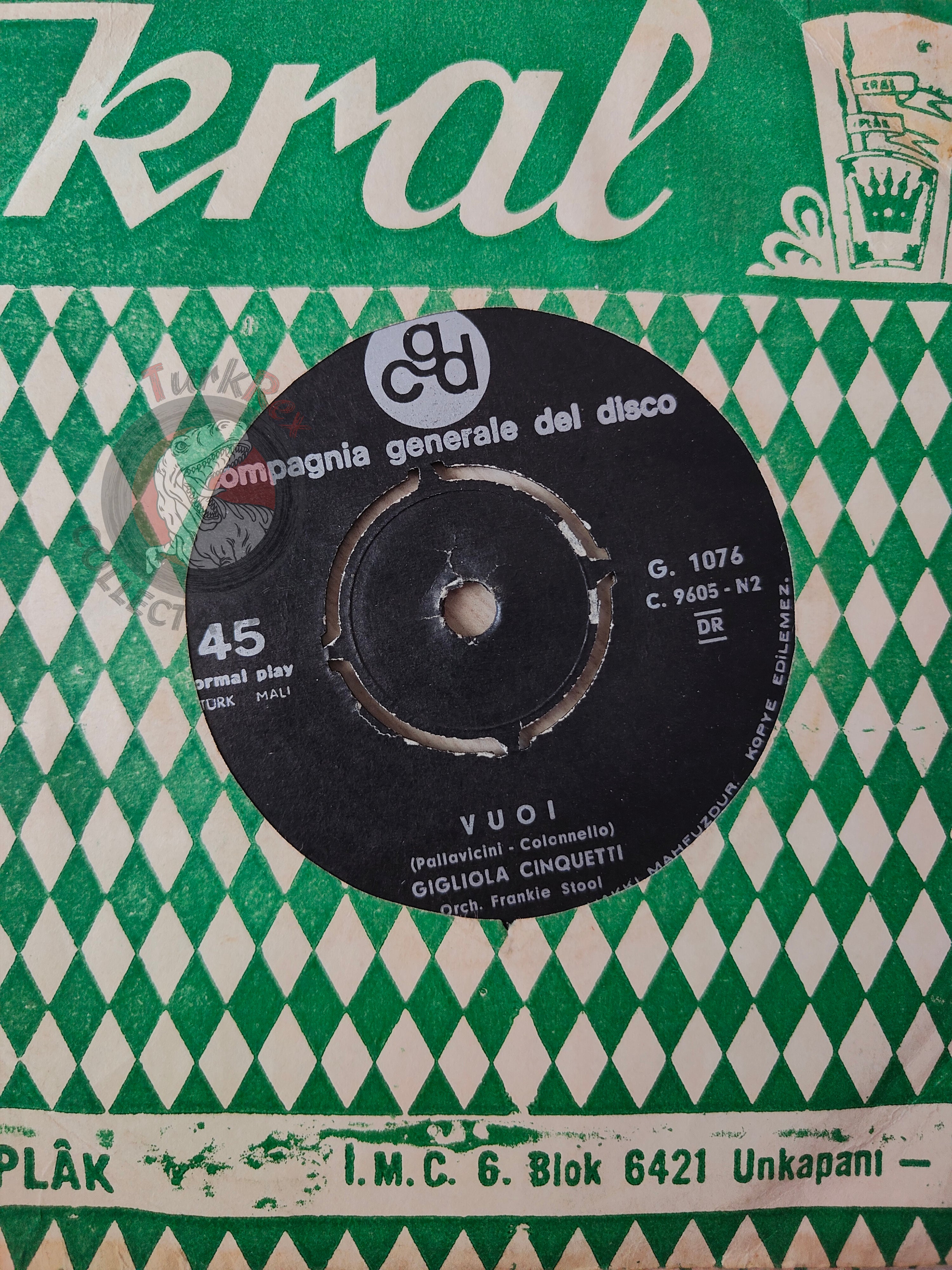 Gigliola Cinquetti – Dio, Come Ti Amo 7" Turkish Pressing Vinyl Turkey Edition Sanremo