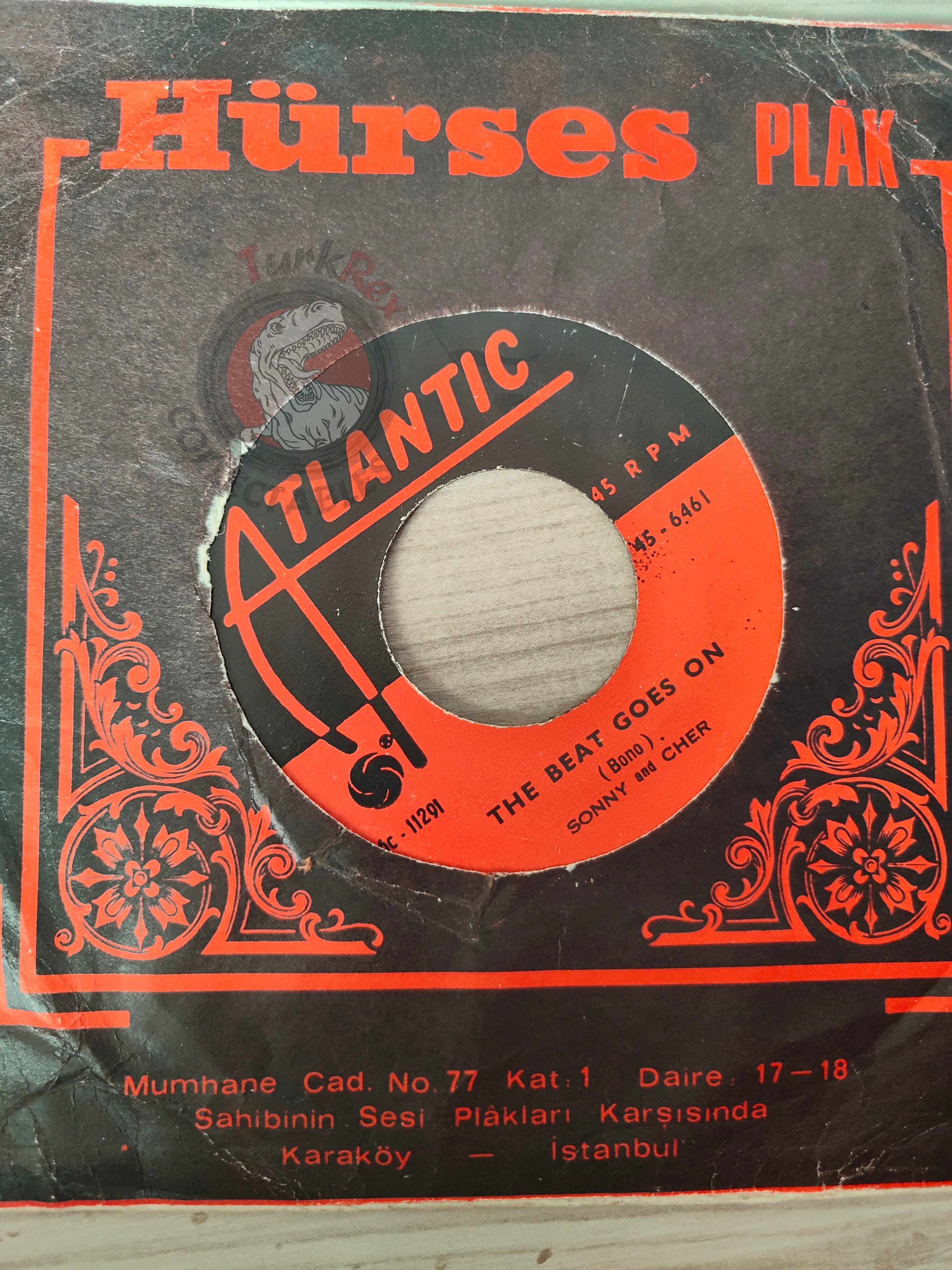 Sonny & Cher – The Beat Goes On 7"  Turkish Pressing Vinyl Turkey Edition