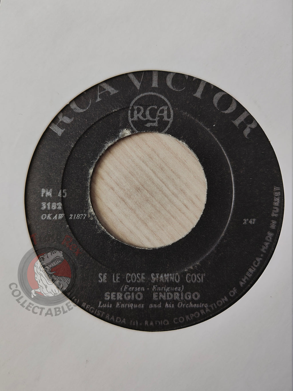 Sergio Endrigo – Se Le Cose Stanno Così 7" Turkish Pressing Vinyl Turkey Edition