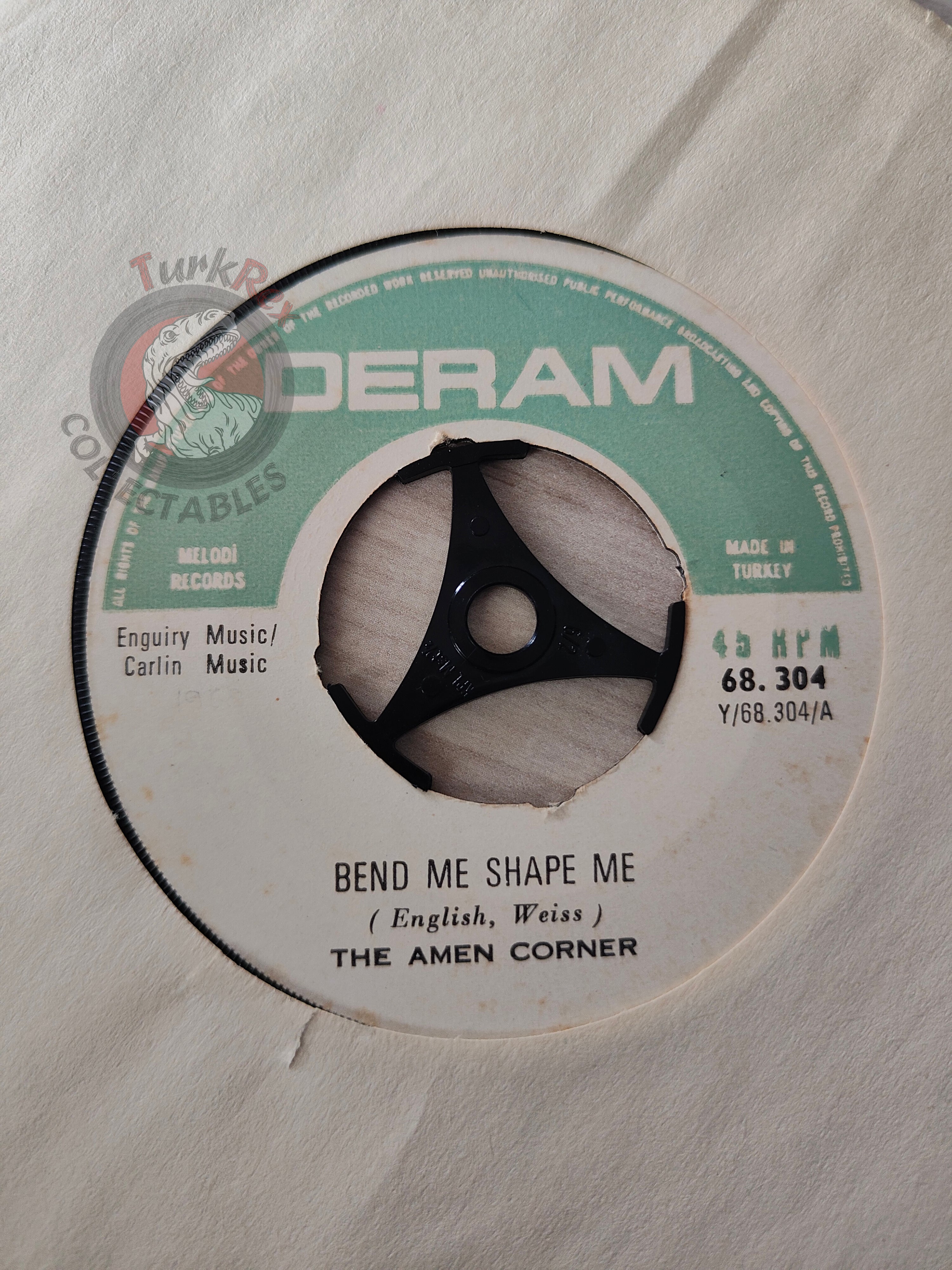 The Amen Corner – Bend Me Shape Me 7" Turkish Pressing Vinyl Turkey Edition