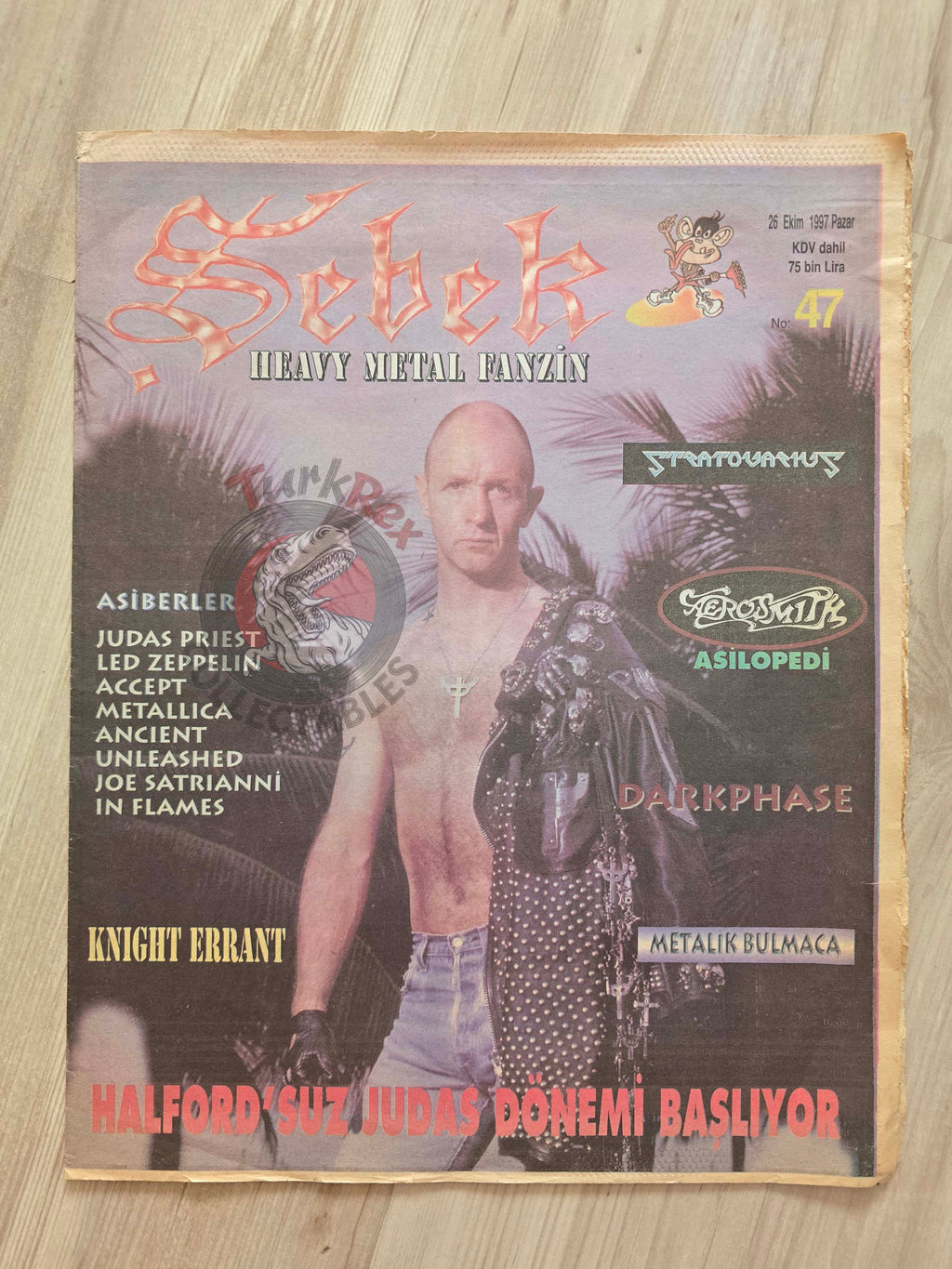 Şebek Fanzine 1997 Rob Halford Judas Priest  Turkish Mag Stratovarius Led Zeppelin Metallica
