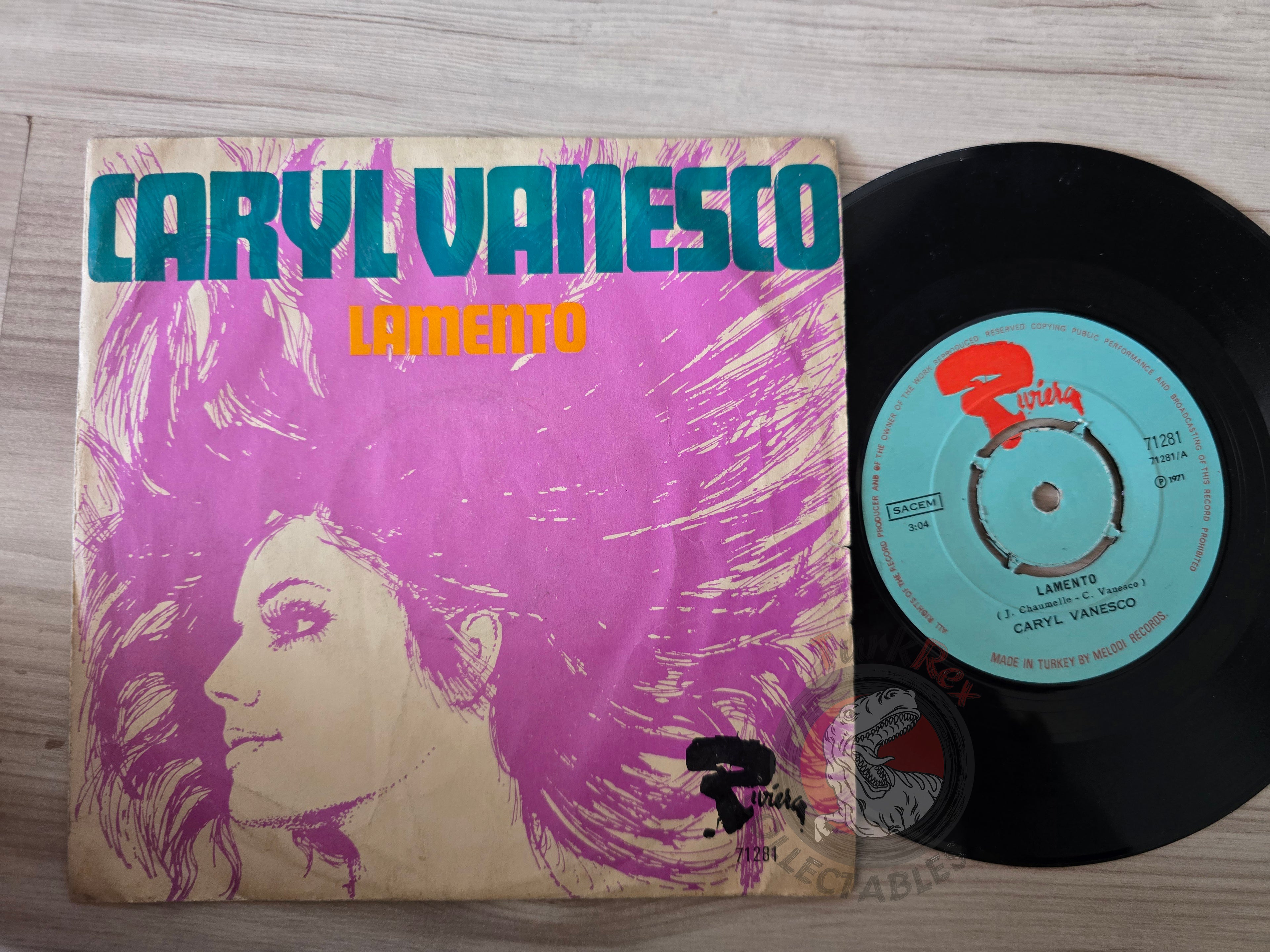 Caryl Vanesco – Lamento 7" Turkish Pressing Vinyl Turkey Edition