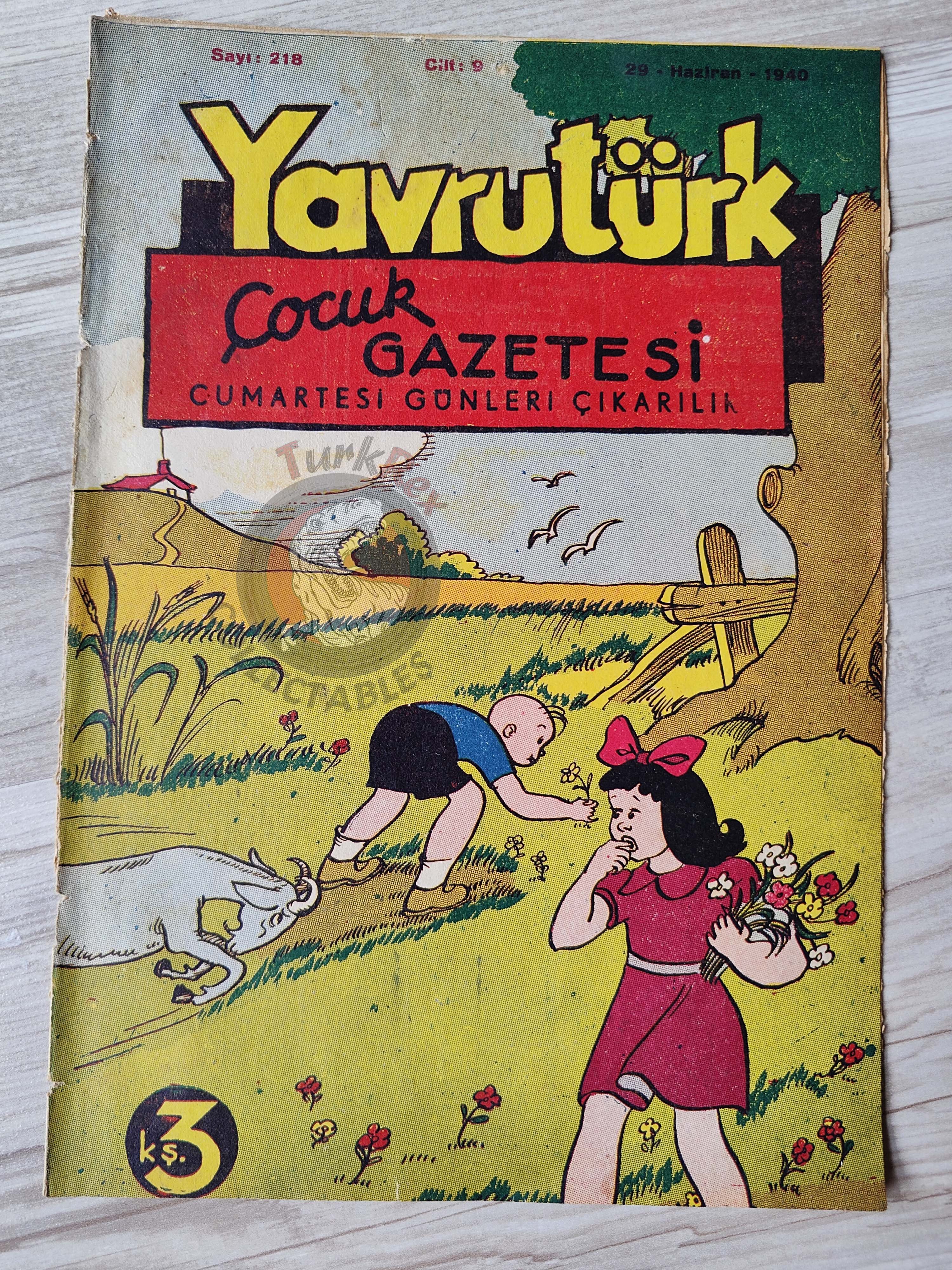 Yavrutürk #218 Mickey Mouse 1940 Turkish Comic Mag Turkey The Katzenjammer Kids
