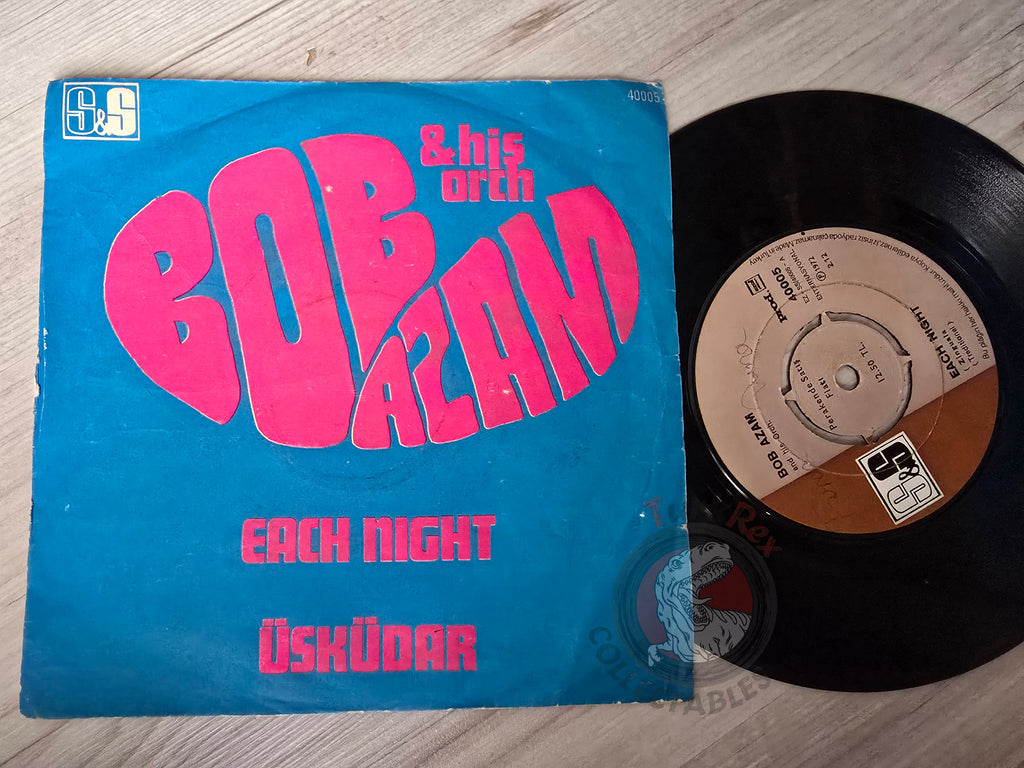 Bob Azam – Each Night (Zinguala) / Üsküdar 7" Turkish Pressing Vinyl Turkey Edition