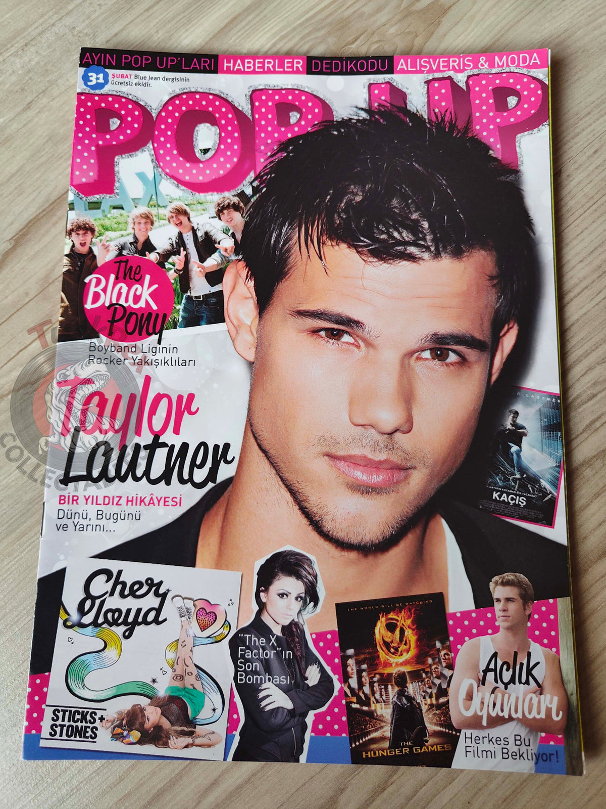 Pop Up 2012 Taylor Lautner Turkish Mag Turkey The Black Pony Cher Lloyd Austin Butler Hunger Games