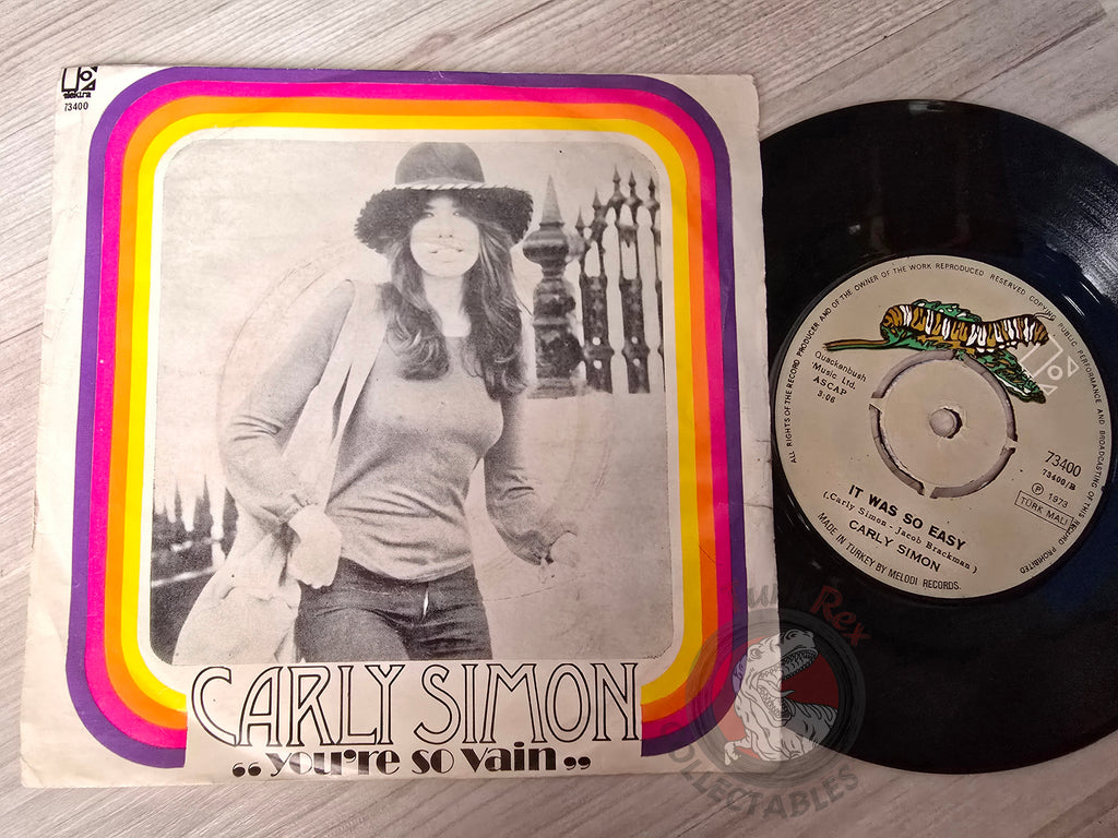 Carly Simon – You're So Vain 7" Turkish Pressing Vinyl Turkey Edition