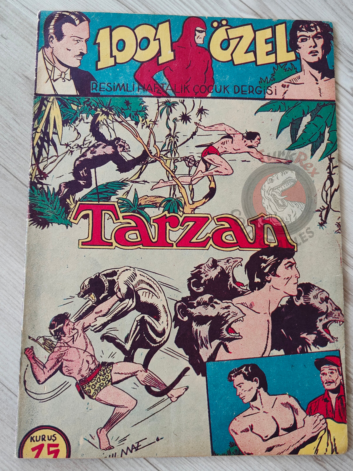 1001 Özel #119 1954 Tarzan and the Veiled Man Turkish Comic Mag Turkey