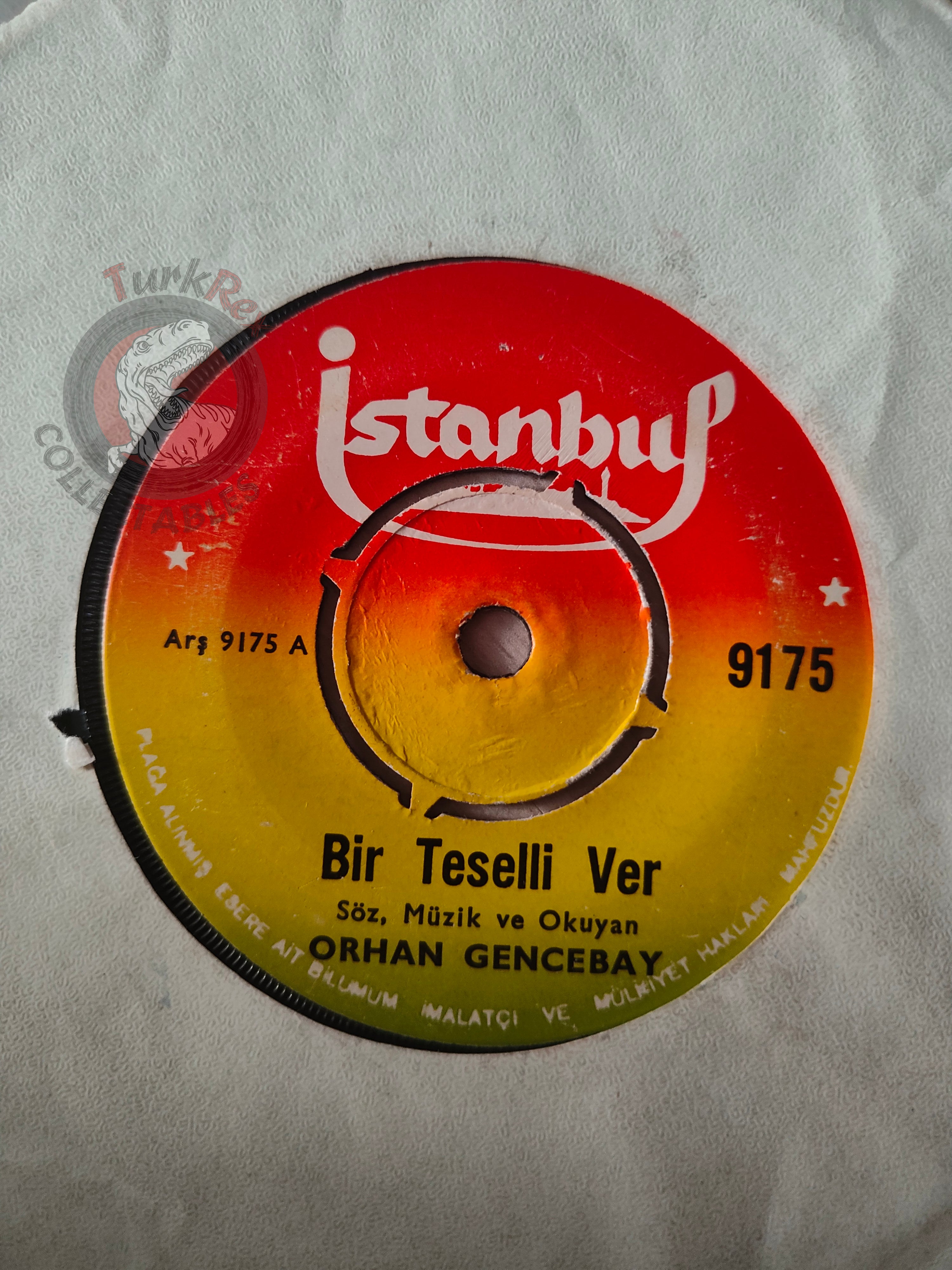 Orhan Gencebay – Bir Teselli Ver 7" Turkish Pressing Vinyl Turkey Edition