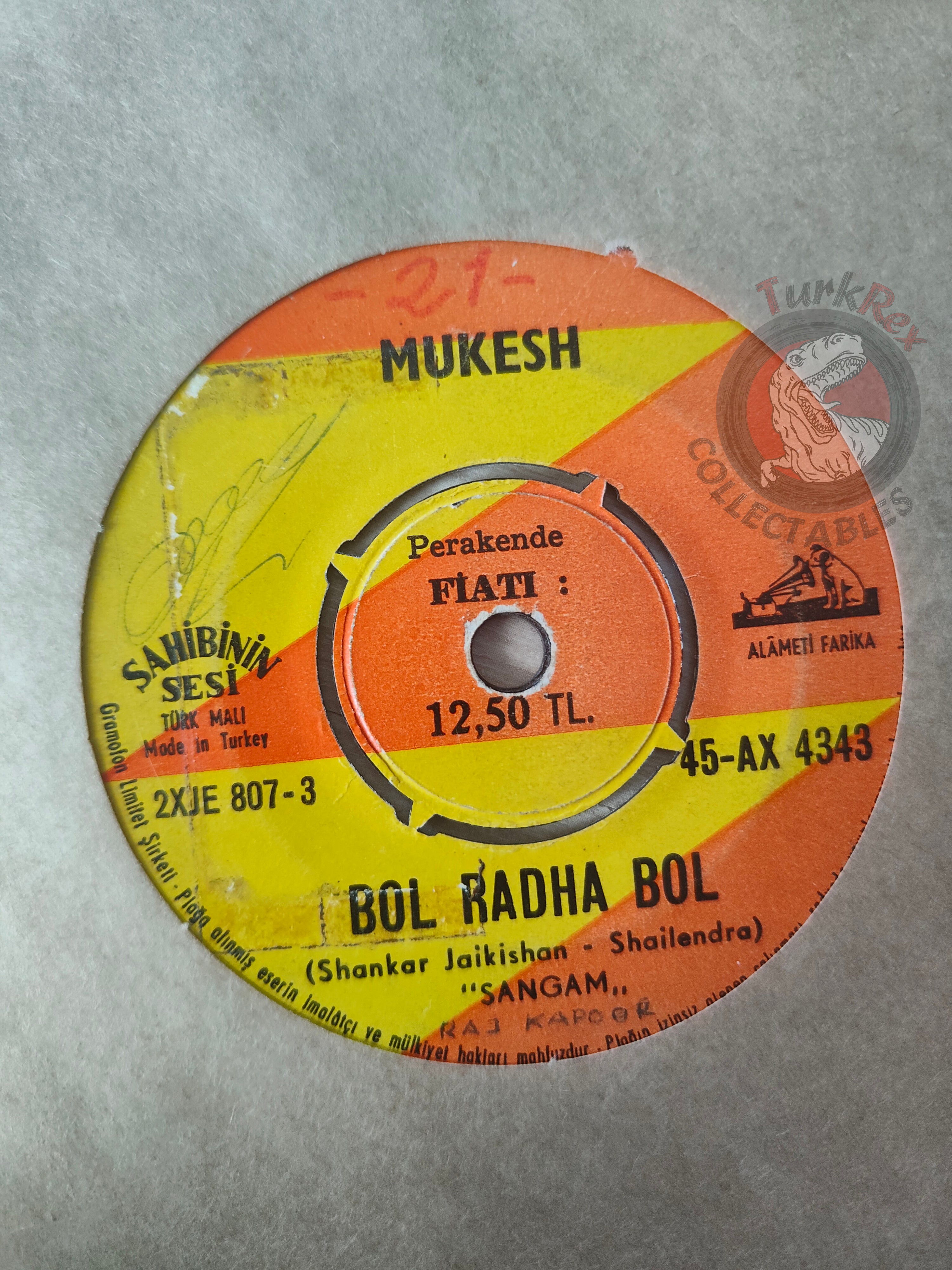Lata Mangeshkar & Mohd. Rafi / Mukesh – Abdulla Nagin Walla 7" Turkish Pressing Vinyl Turkey Edition